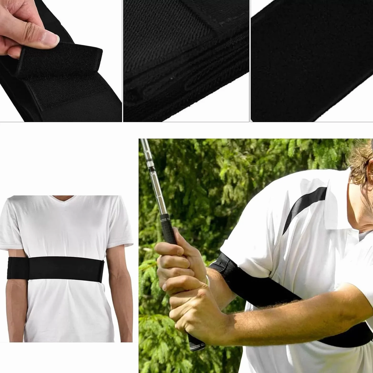 Golf Training Aid Slider, Fascia Swing Trainer Regolabile, Cinghia Correttiva per Principianti Uomini Donne