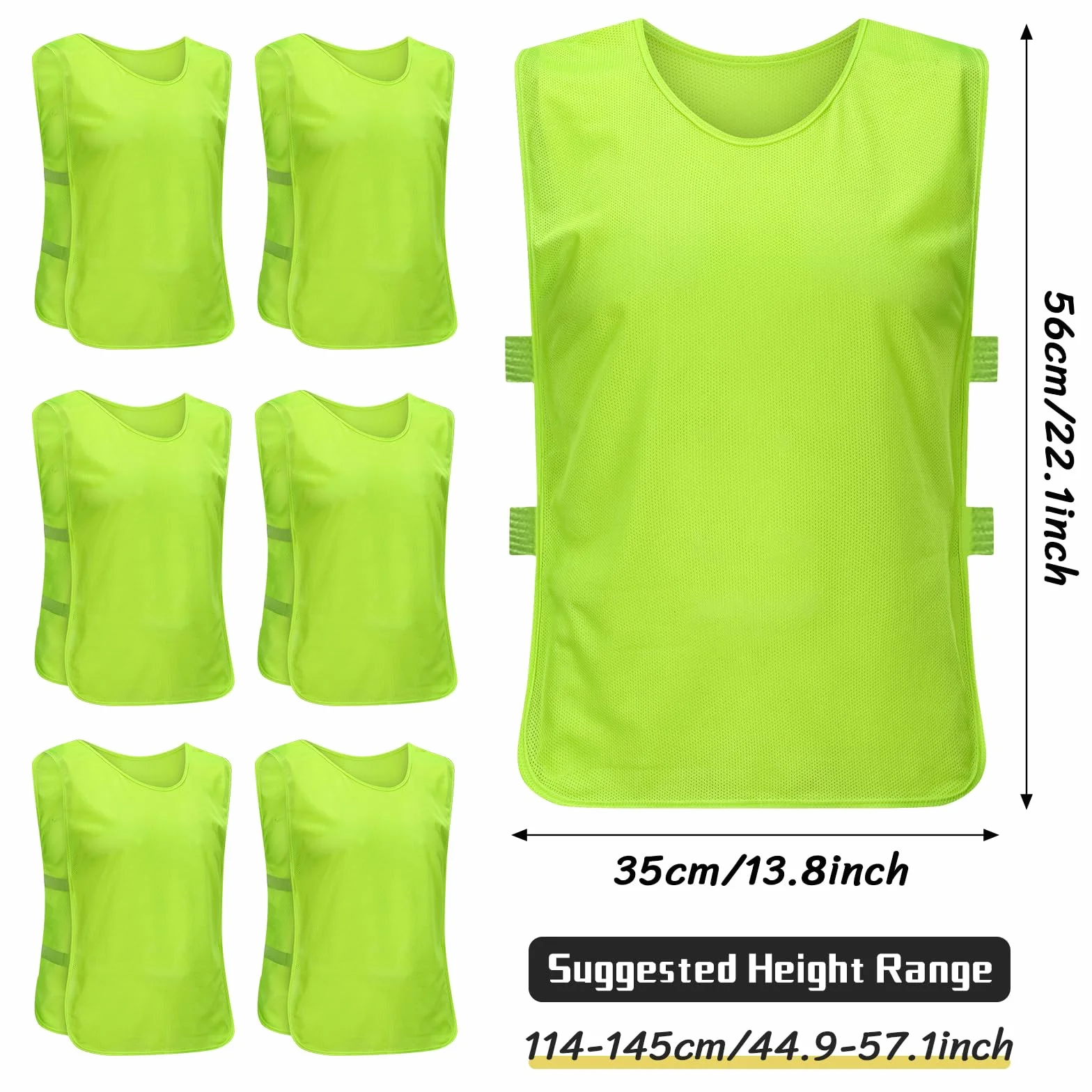 Pettorine Calcio Bambini 6 Pezzi Gilet da Allenamento Sports Bibs