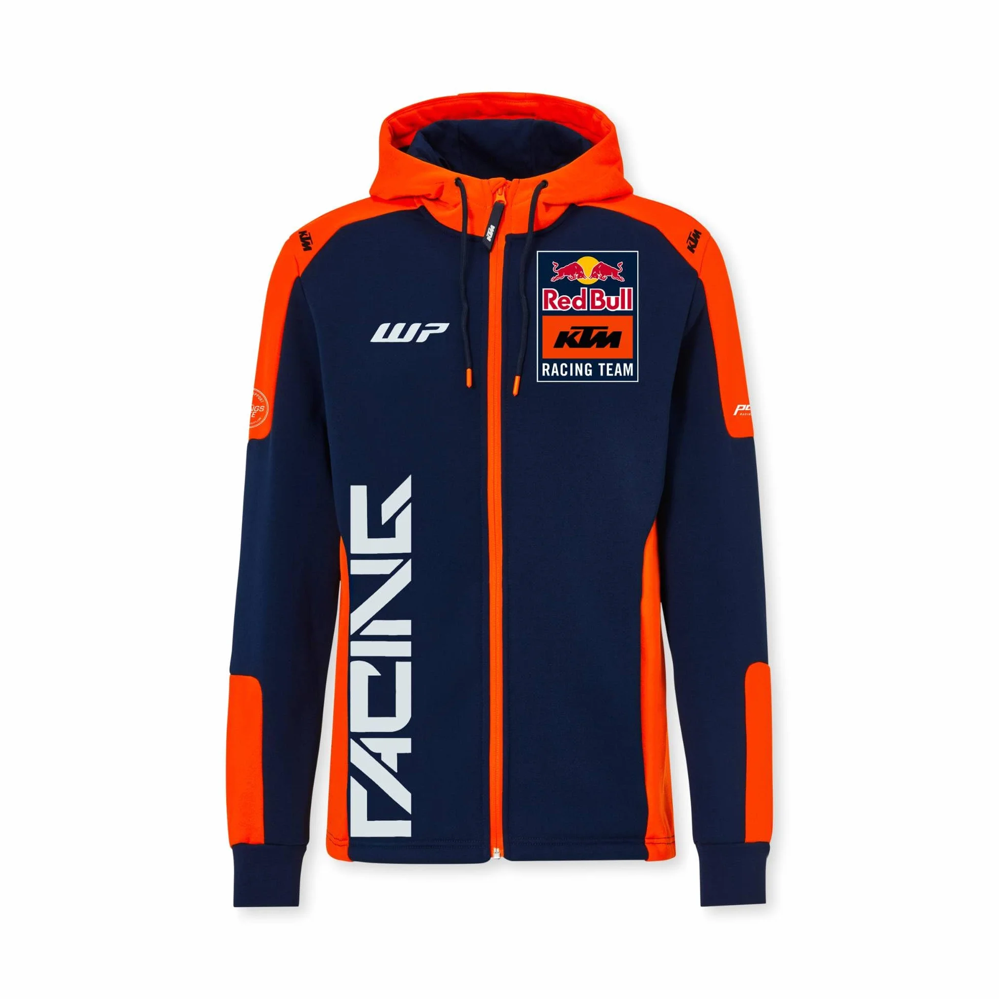 Red Bull - Felpa con Cerniera Replica Team KTM - Merchandising Ufficiale, Stampa Dinamica Racing, qualità Premium - Uomo - Taglia S - Blu/Arancio