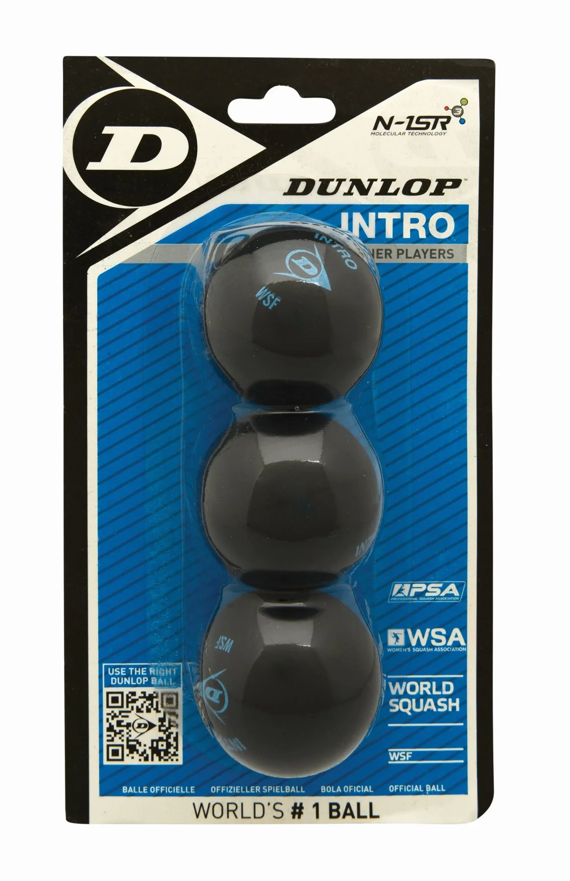 DUNLOP Palline da Squash Intro Blue per Principianti