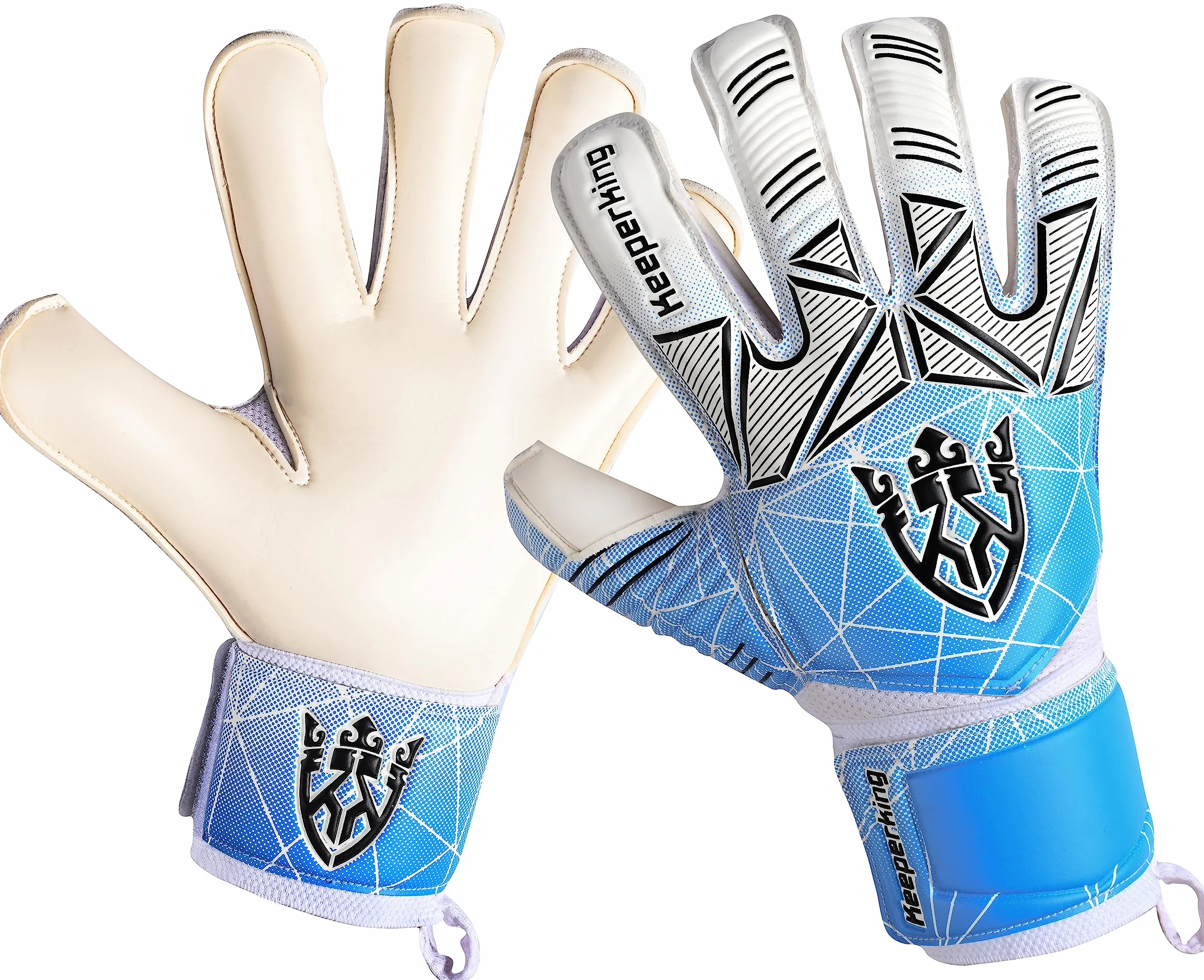 Keeperking Guanti da portiere 4 mm con protezione dita rimovibile