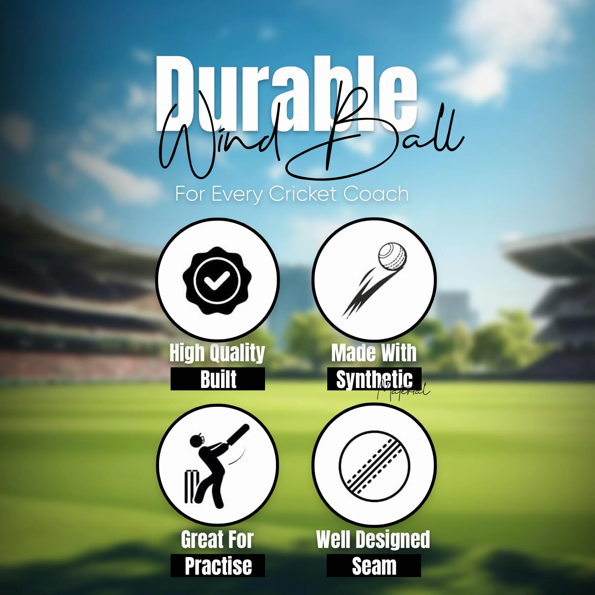 Palline da cricket morbide per allenamento interno ed esterno