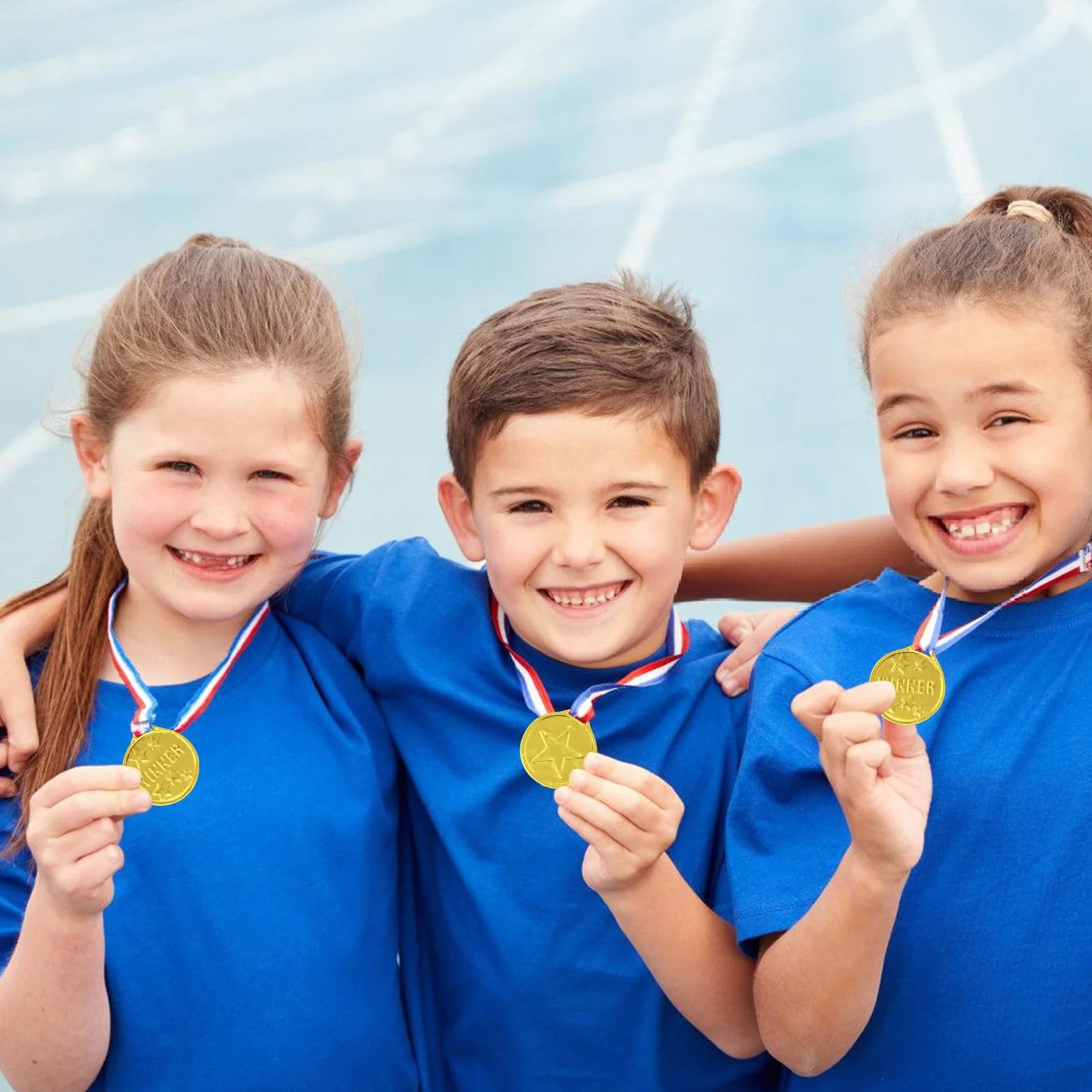 Medaglie sportive per bambini: set di medaglie d'oro per feste e premi