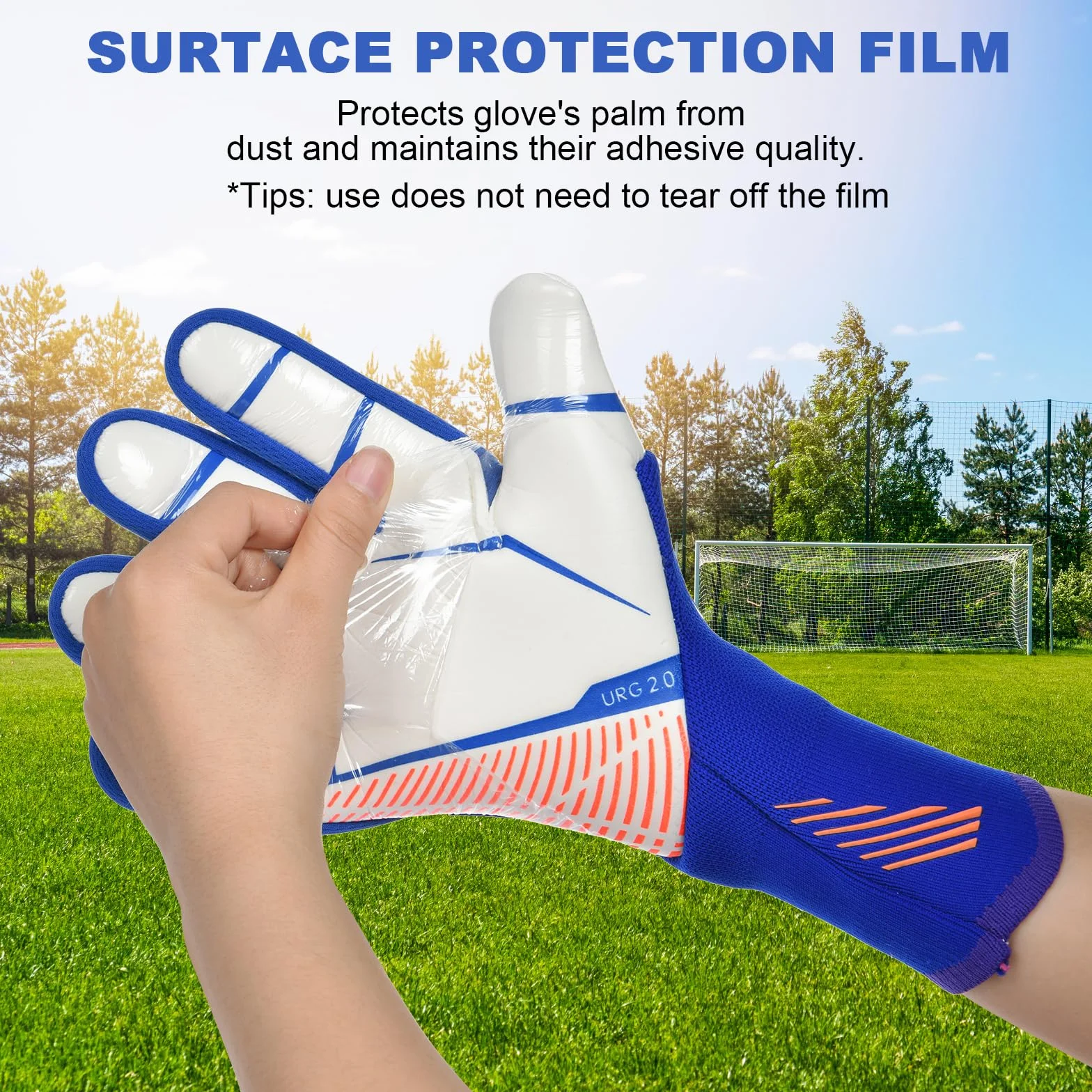 flintronic Guanti da Calcio Portiere per Adolescente, Guanti da Allenamento con Doppia Protezione del Polso, Taglie 7