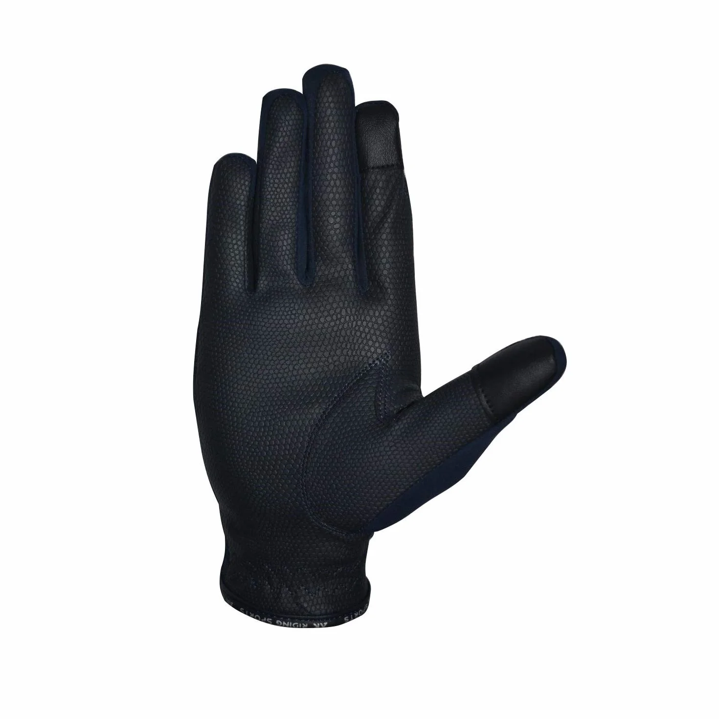 AK Embossed Champion Grip Horse Riding Gloves Touch Feature AKRS-8044 Navy 4XS