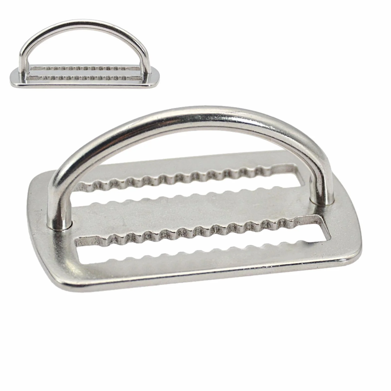 Weight Keeper 2 pollici acciaio inox 316 fibbia cintura subacquea anello D denti sega pesca subacquea