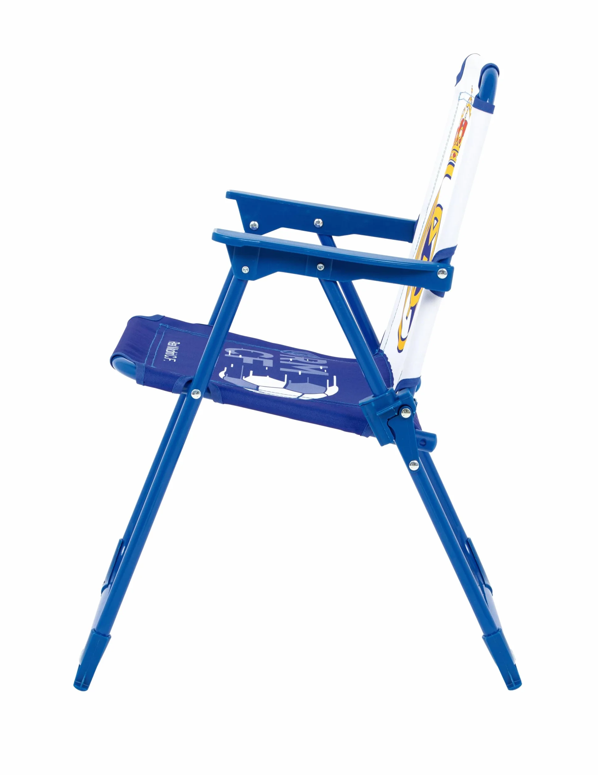 ARDITEX Sedia pieghevole con braccioli del Real Madrid - 38 x 32 x 53 cm - adatta per giardino, campeggio, spiaggia o montagna - ideale per ragazzi e ragazze.