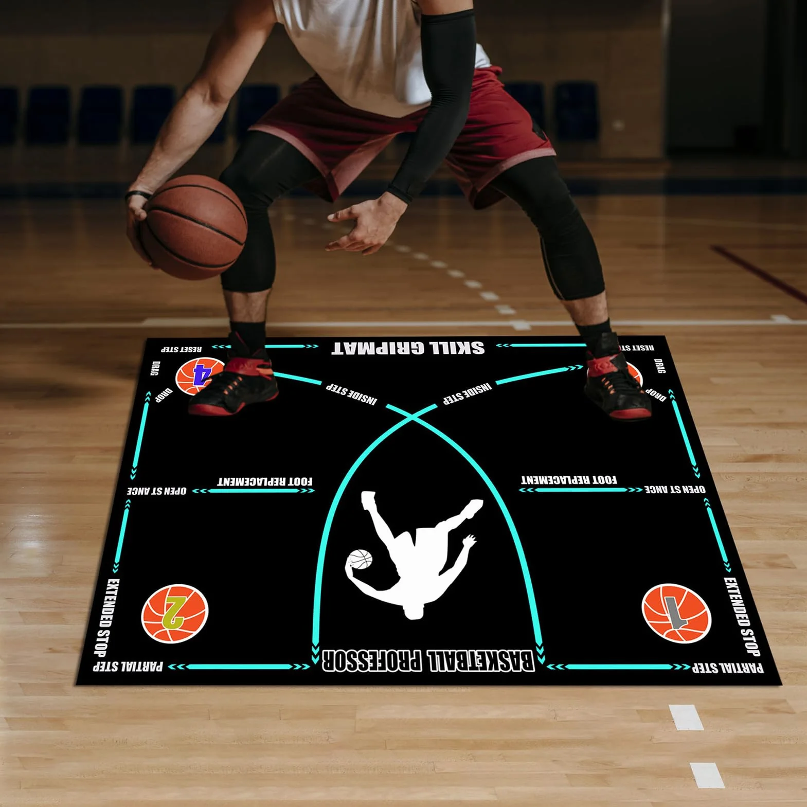 Tappetino per Allenamento di Pallacanestro, Tappeto Velocità Foodstep per Basket