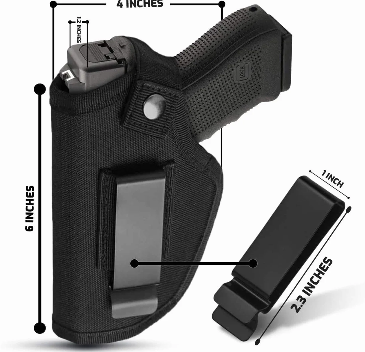 ZONSUSE Fondina da cintura per pistola universale destra sinistra