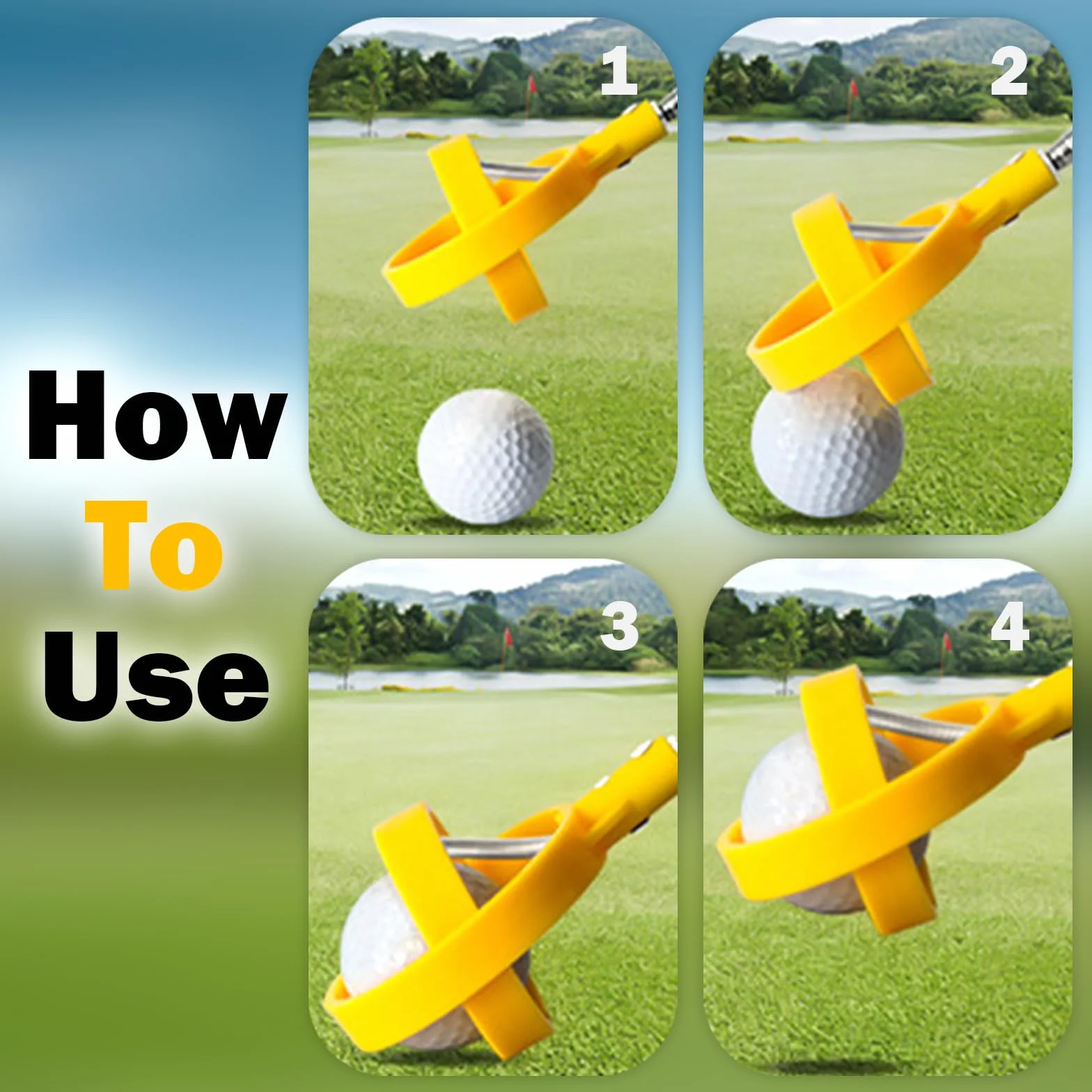 Ideal Swan - Raccoglitore telescopico retrattile per palline da golf, raccoglitori telescopici per palline da golf per acqua, grabber per palline da golf in acciaio inossidabile, accessori da golf per