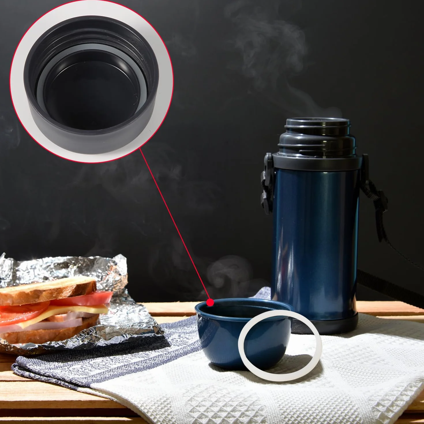 Sostituzione Guarnizione in Silicone per Hydro Flask Bottiglie a Bocca Larga, 5cm O-Ring Ricambio per 12-40 Once