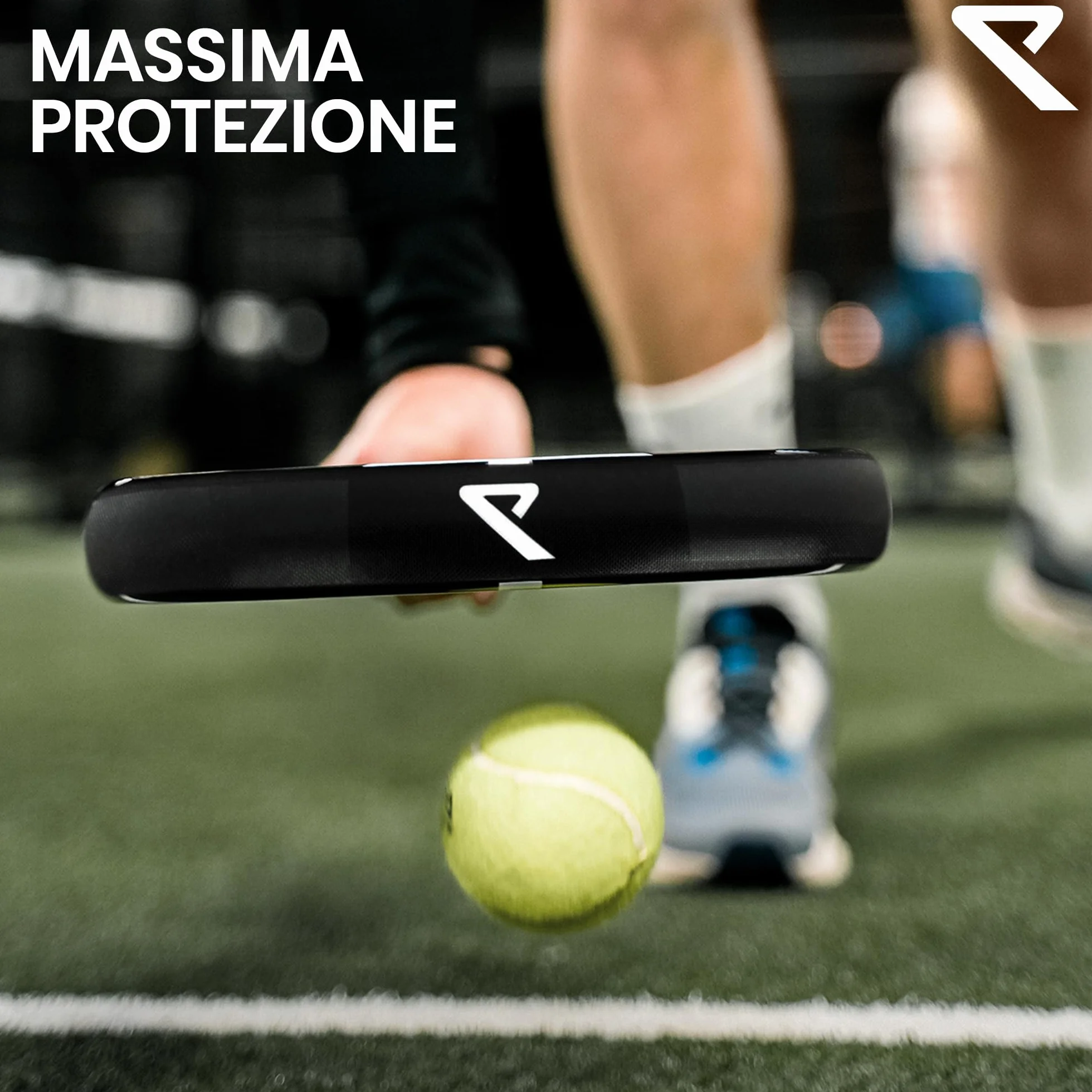 RYZE Paracolpi Racchetta Padel Trasparente Ruvido Confezione da 2 Resistente Elastico