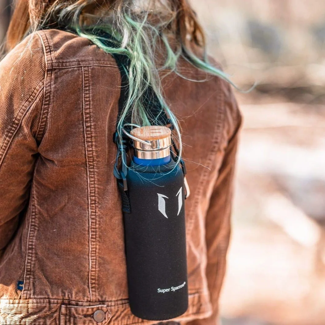 Super Sparrow Borsa per Borraccia Impacchettabile 350ml 500ml 620ml 750ml 1000ml Regolabile senza BPA