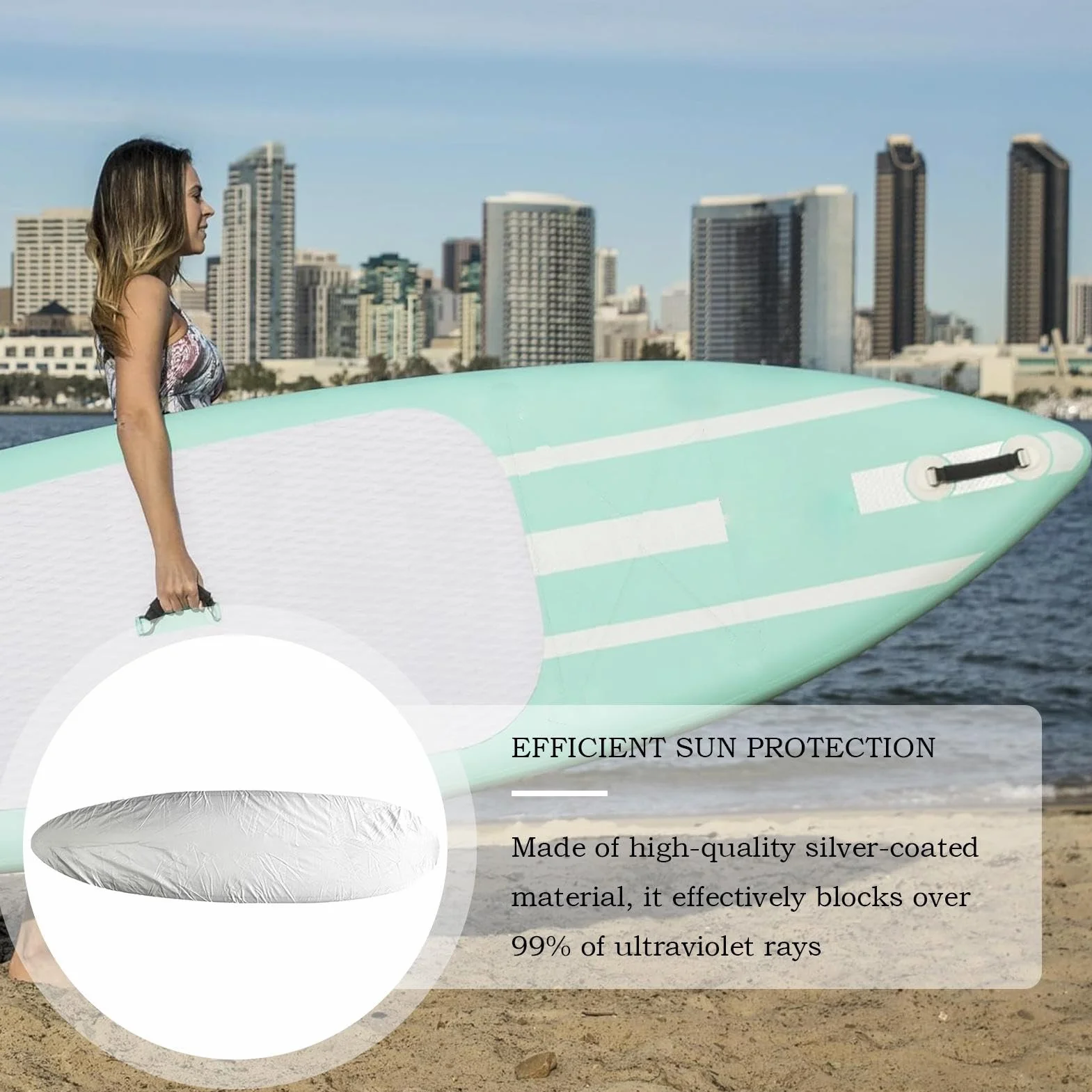 Generico Calza Copri Surfboard - Custodia Protettiva Tavole Da Surf Fodera Protezione UV Impermeabile