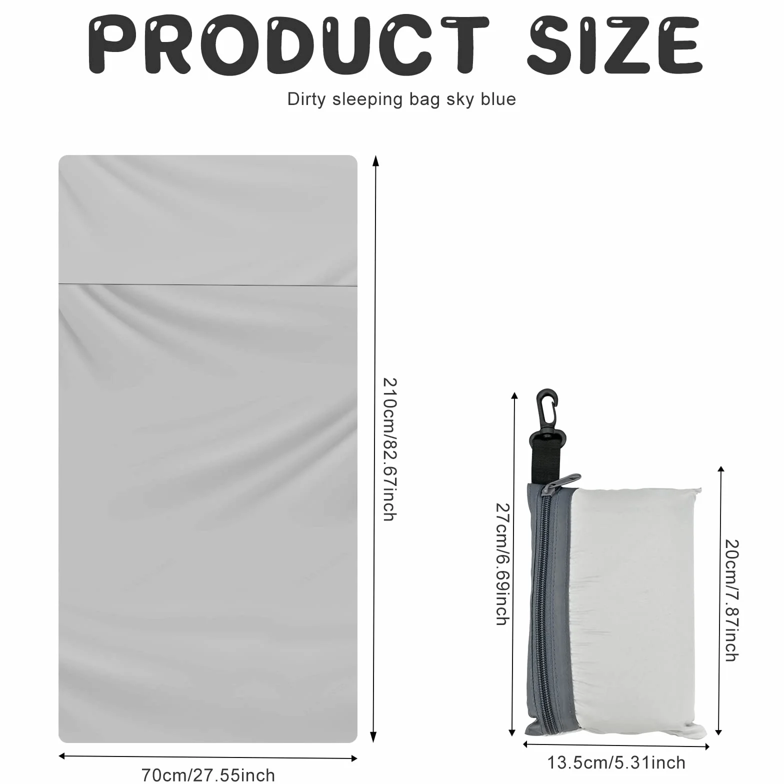 Fodera per Sacco a Pelo 210 x 70 cm, Sacco Lenzuolo con Scomparto per Cuscino da Viaggio Campeggio