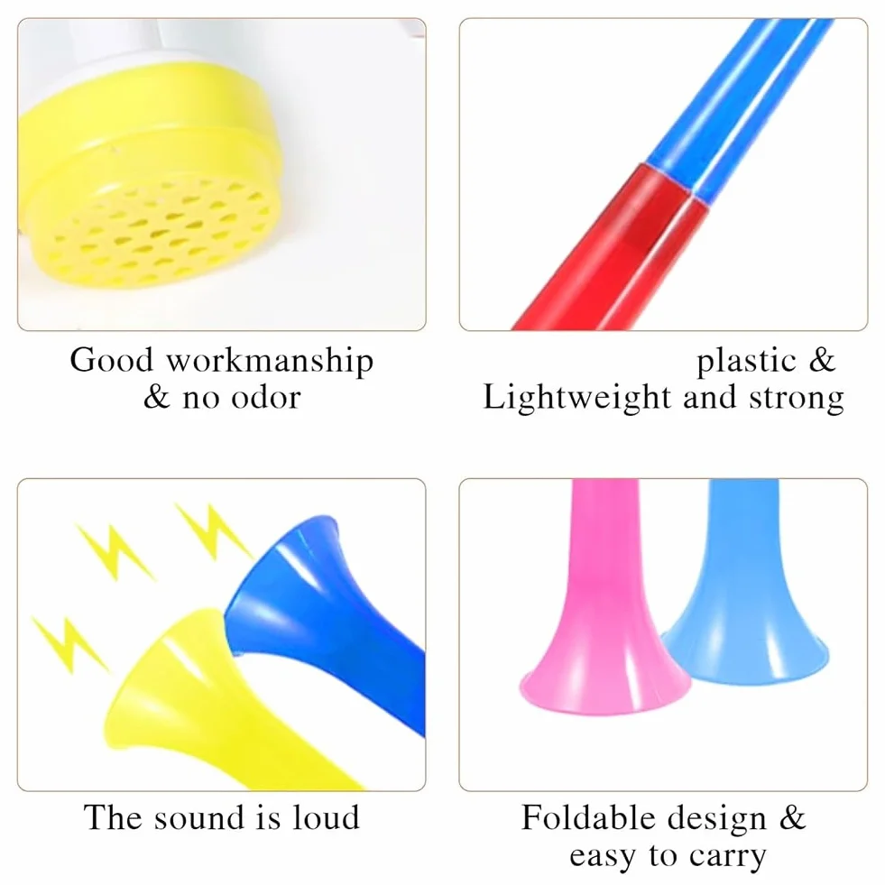 6 da stadio da 23 pollici, in plastica per sportivi, calcio (colore casuale)