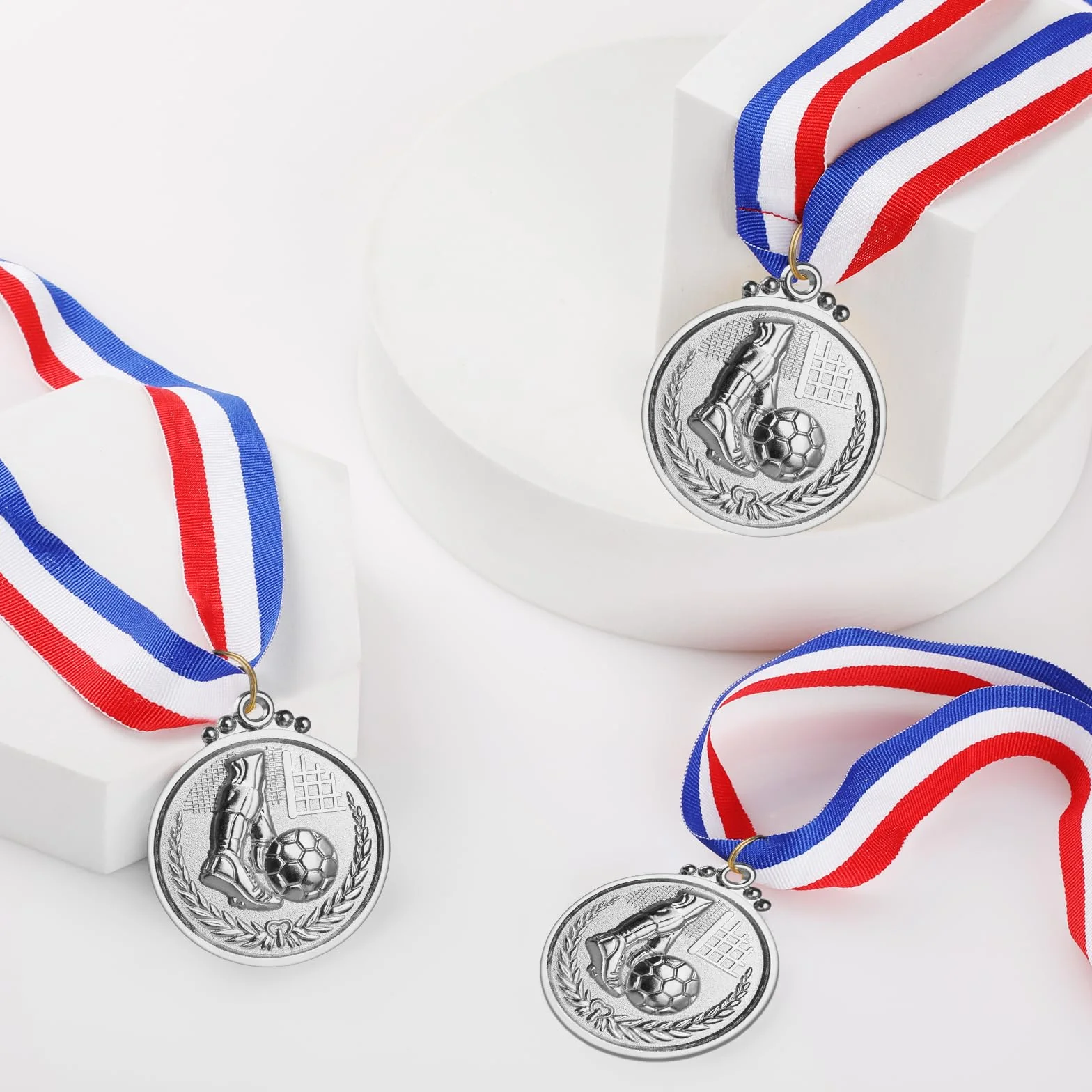 Medaglie d'oro 12pz per Bambini Studenti Giocatore Atleta in Metallo con Nastro Collo Vincitore Concorso Sport Festa