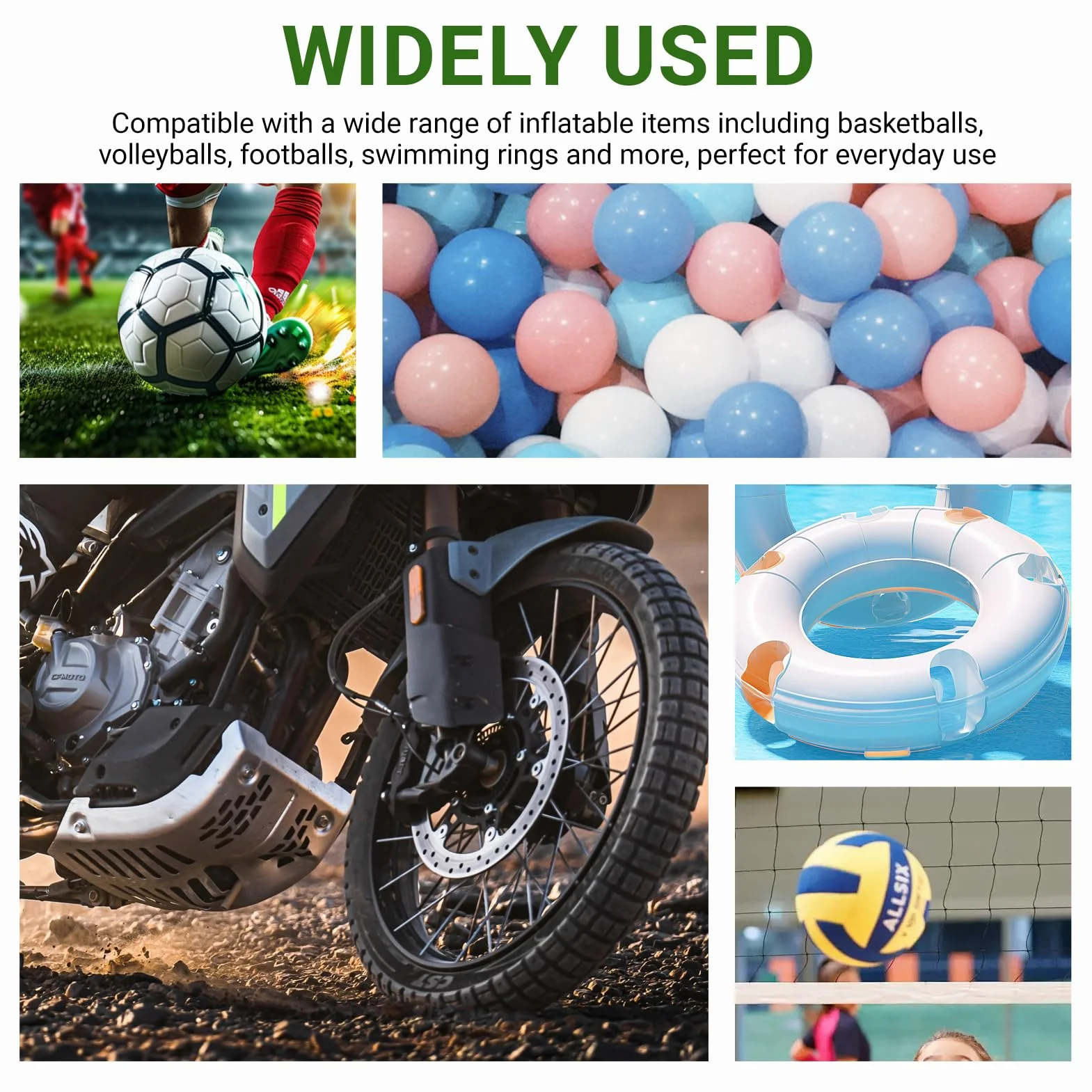 Aghi Per Pompa A Sfera Palloni Sportivi Calcio Pallavolo Rugby Pallacanestro Biciclette Custodia