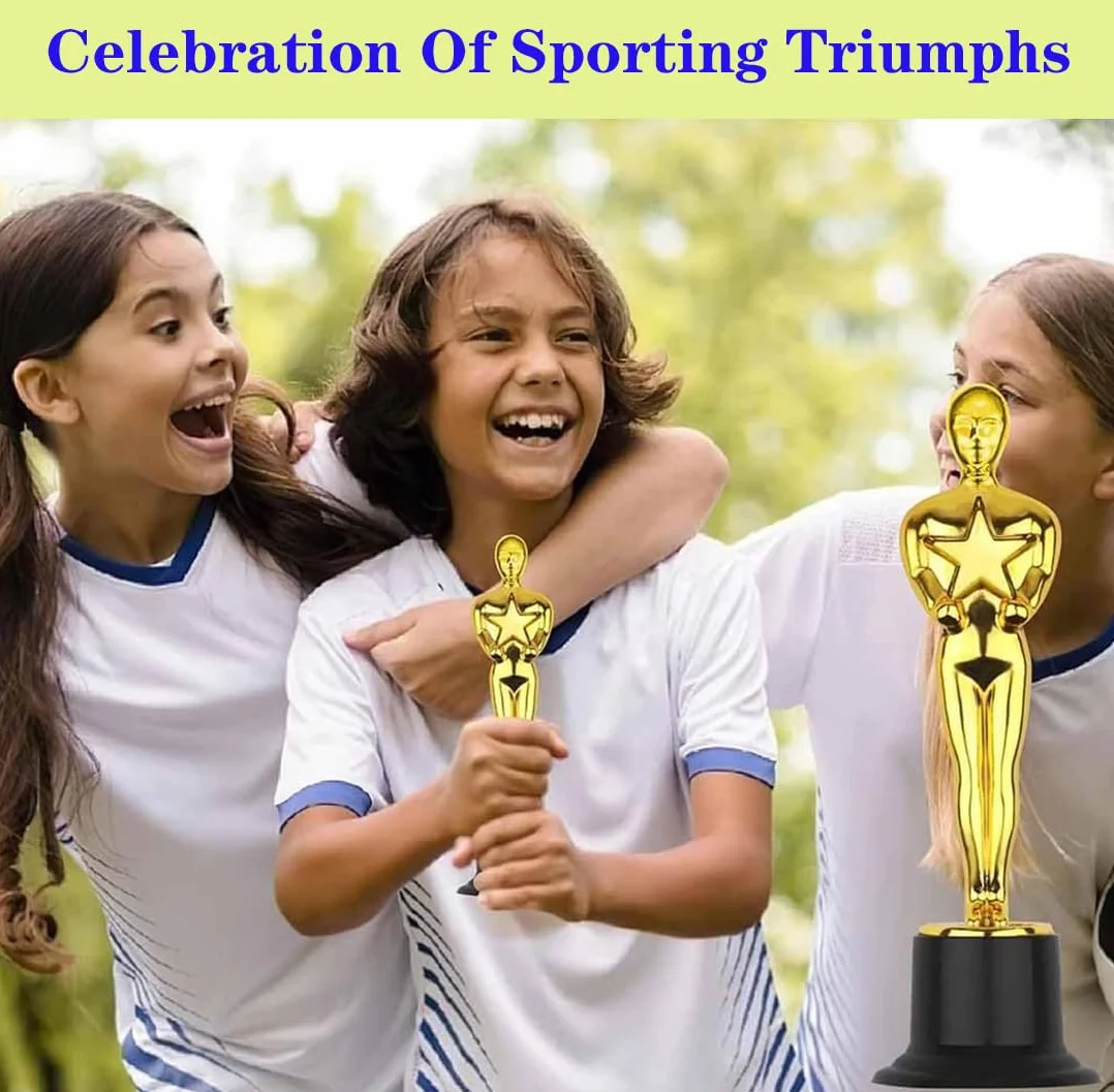 Trofei Calcio per Bambini 4 PCS Coppa Plastica Placcata Oro Premiazione Sportiva