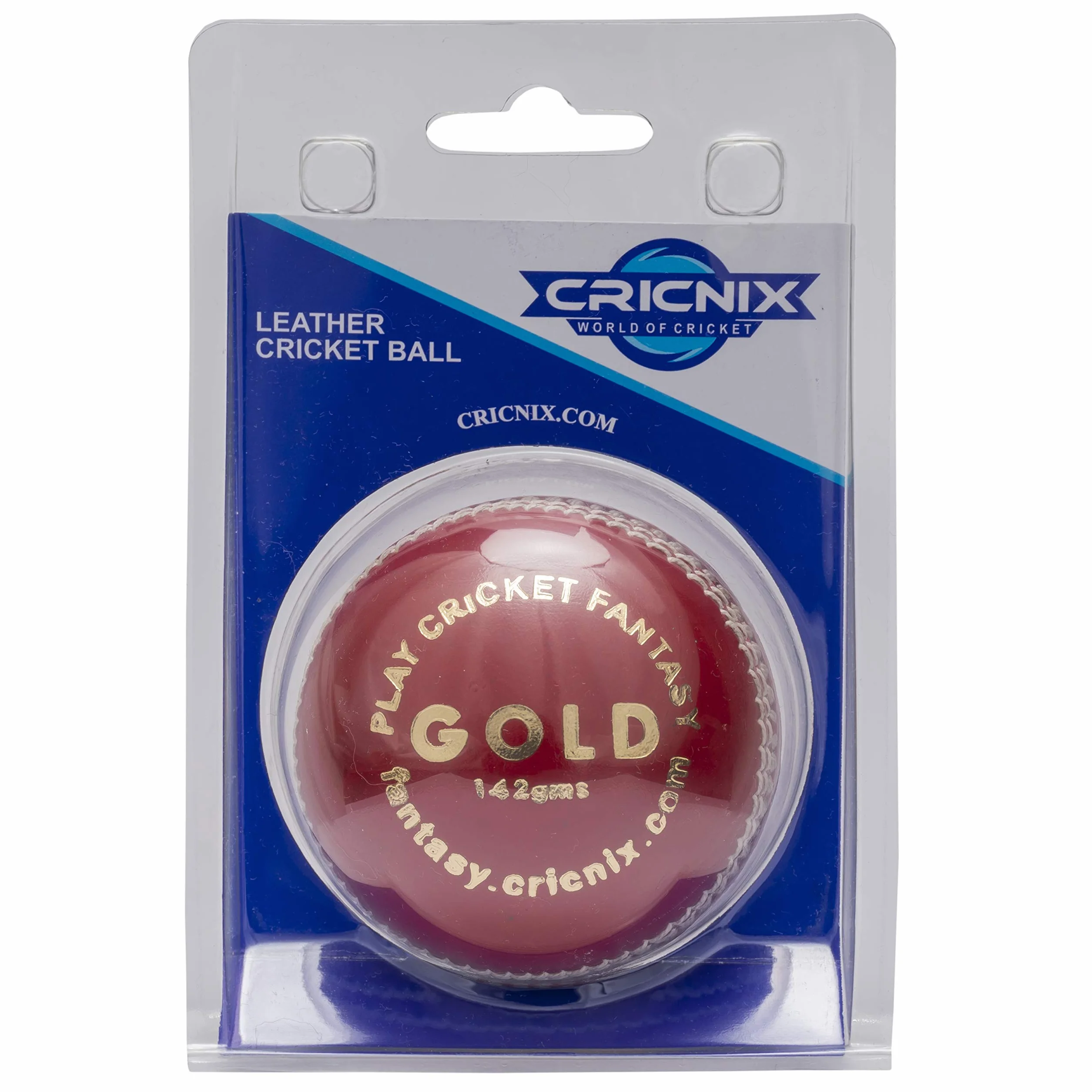 Cricket Ball Gold Red Leather 142g Practice Training