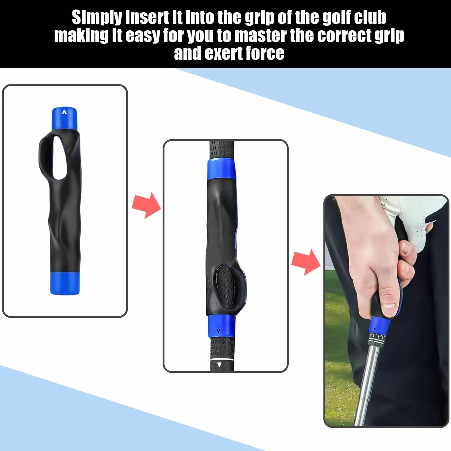 Set Racchette da Golf 2 Pezzi Cinture Correttive Supporti Allenamento Presa Strumenti Apprendimento Principianti