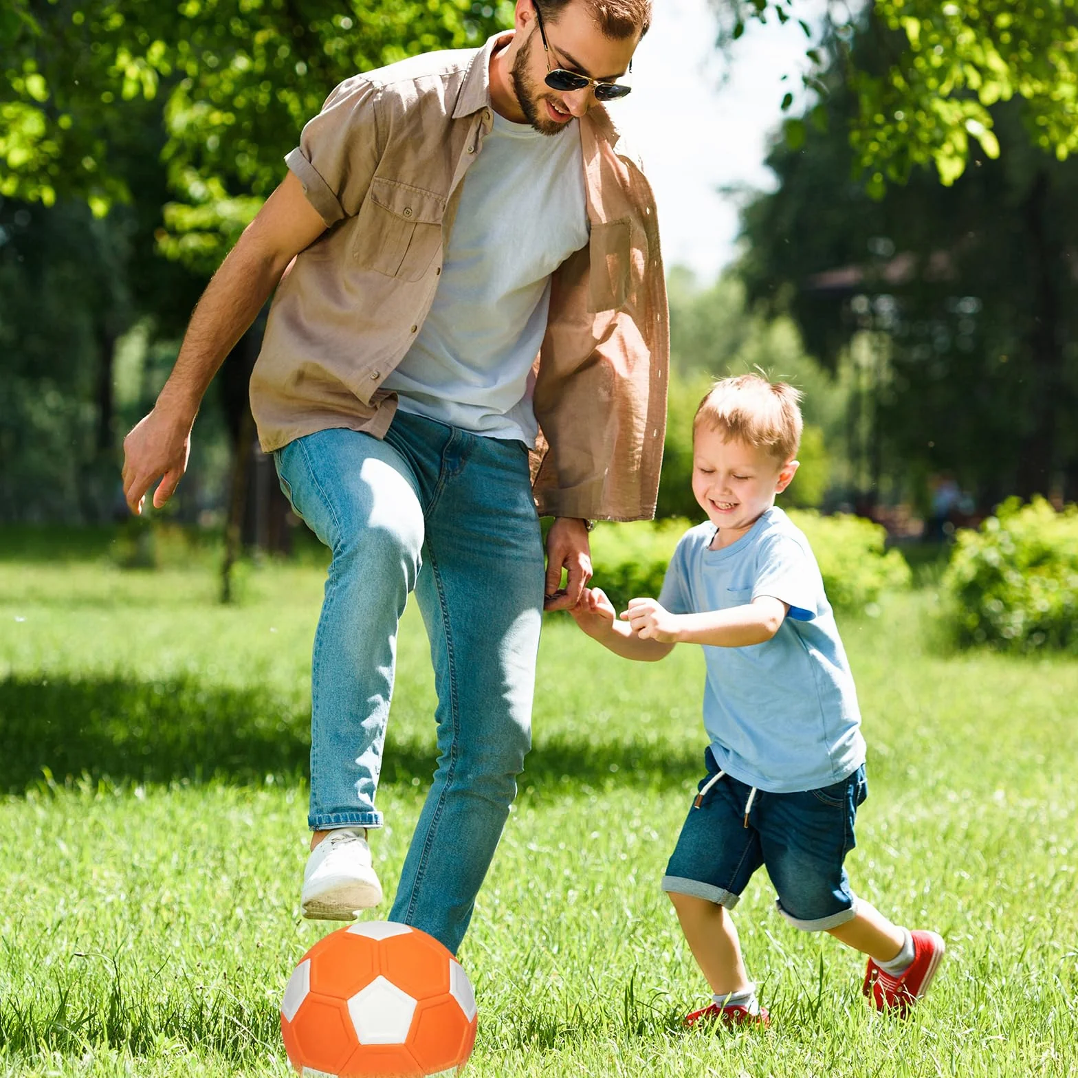 Pallone Da Calcio A Curva 20cm, Calcio Flessibile Per Bambini, Leggero Con Pompa