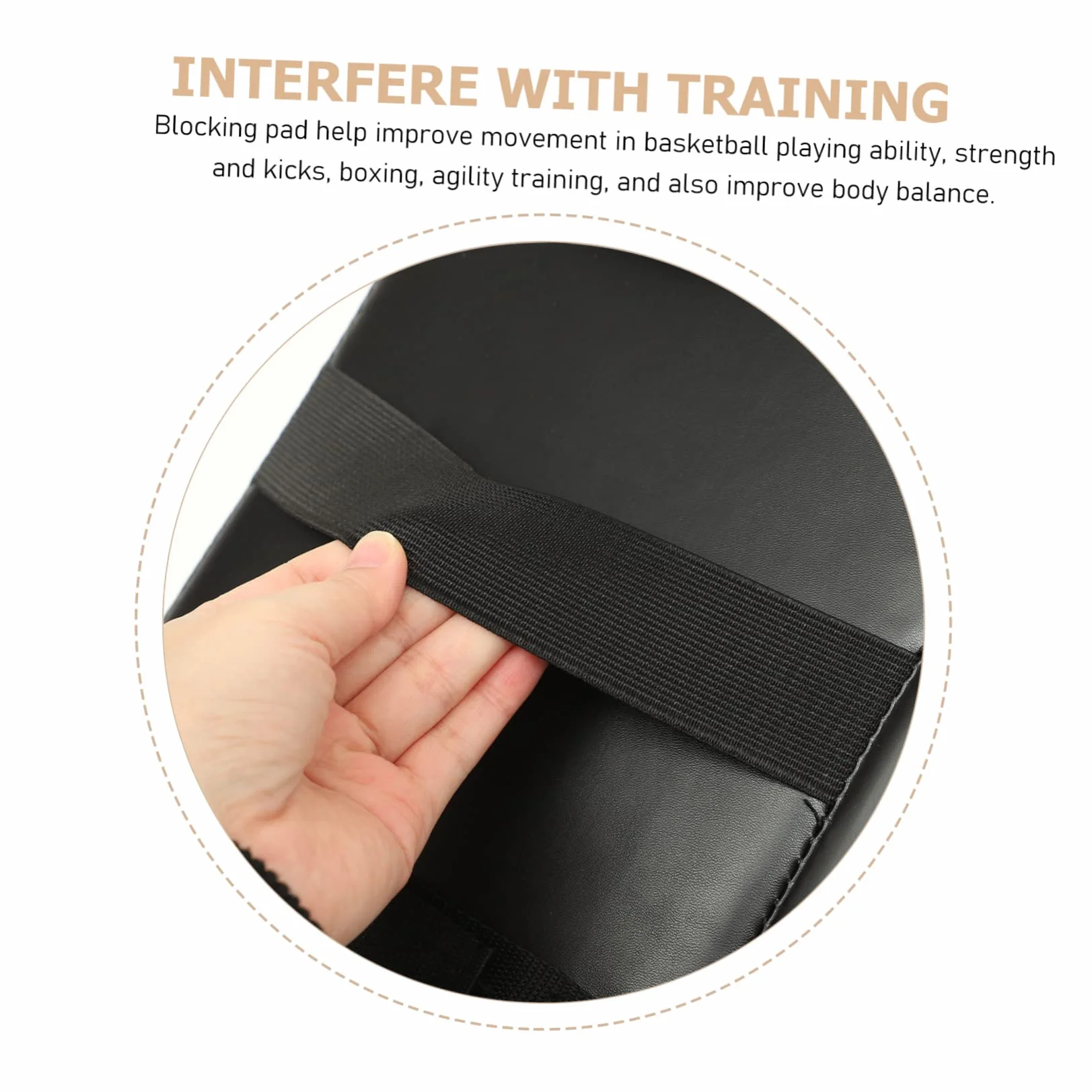 TOYANDONA Tappetino di Blocco per Allenamento Basket in PVC e PU Pelle Cotone Perla, Cuscino Nero per Agilità e Boxe