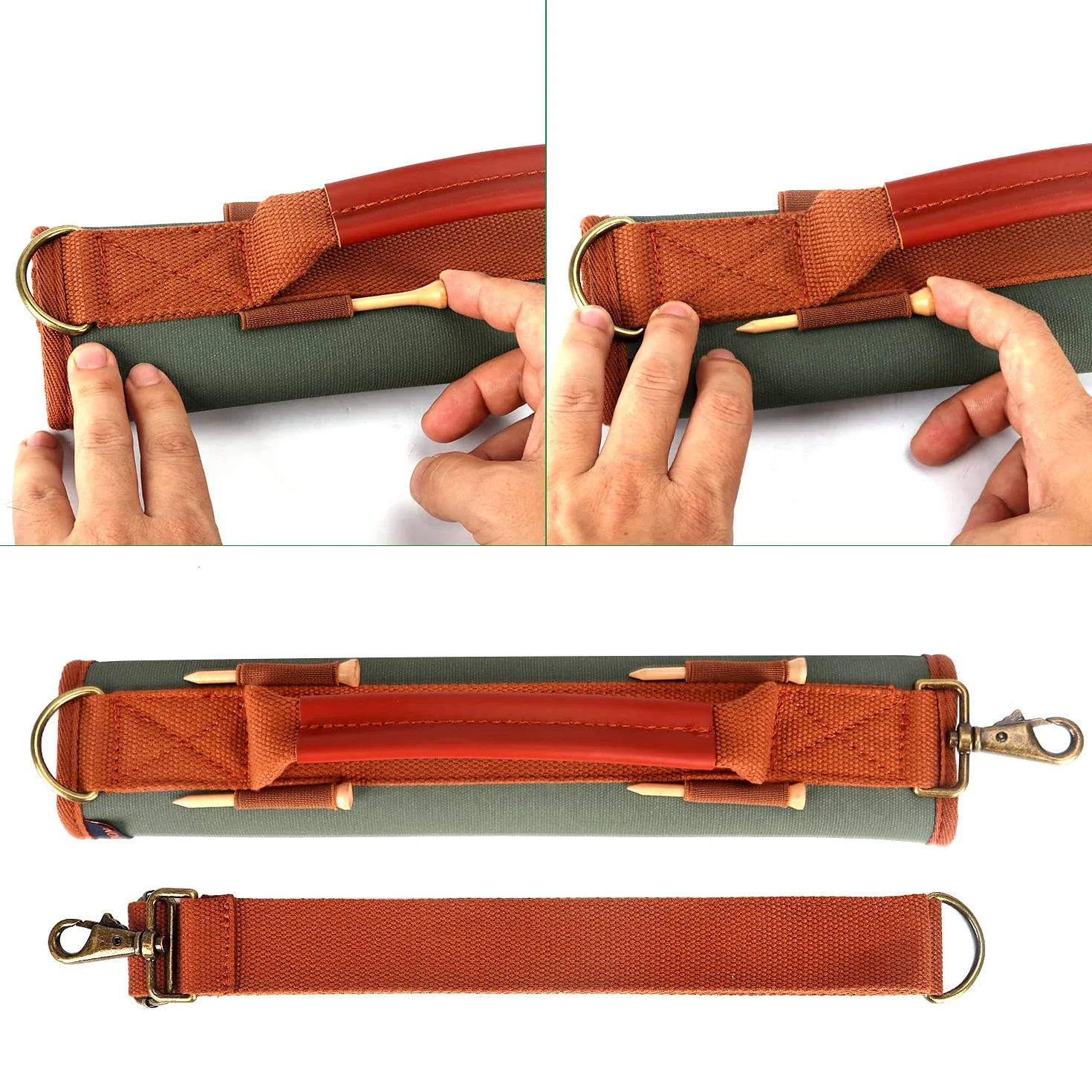 TOURBON - Borsa da golf in tela per mini golf, leggera e pratica da golf