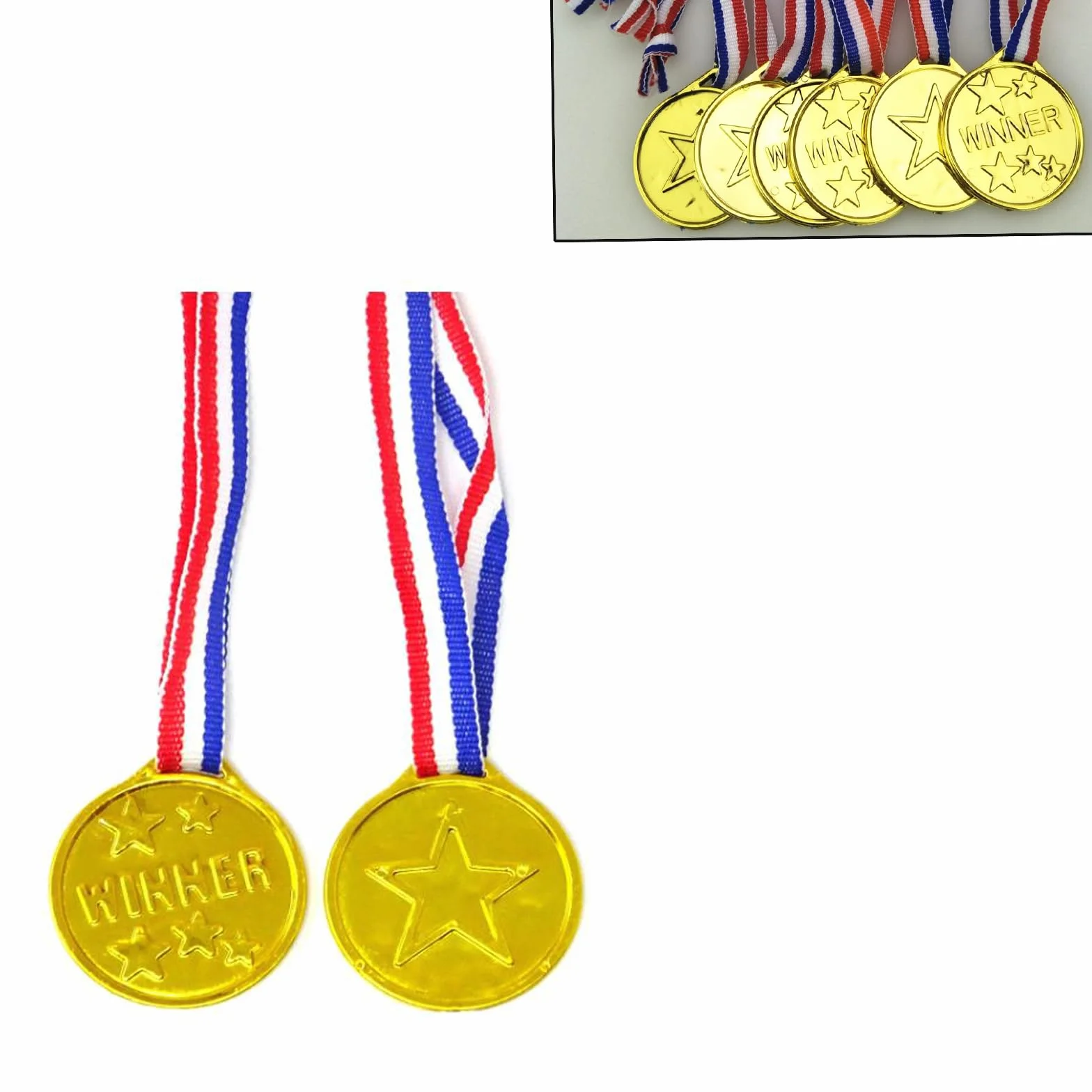 Medaglie Vincitori Premiazioni per Competizioni Sportive Scolastiche - 24 Pezzi di Plastica