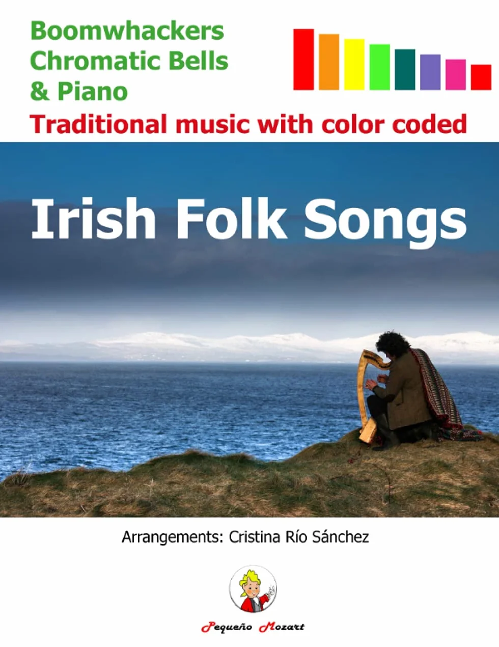 Irish Folk Songs: Boomwhackers, Chromatic Bells & Piano. Traditional music with color coded.