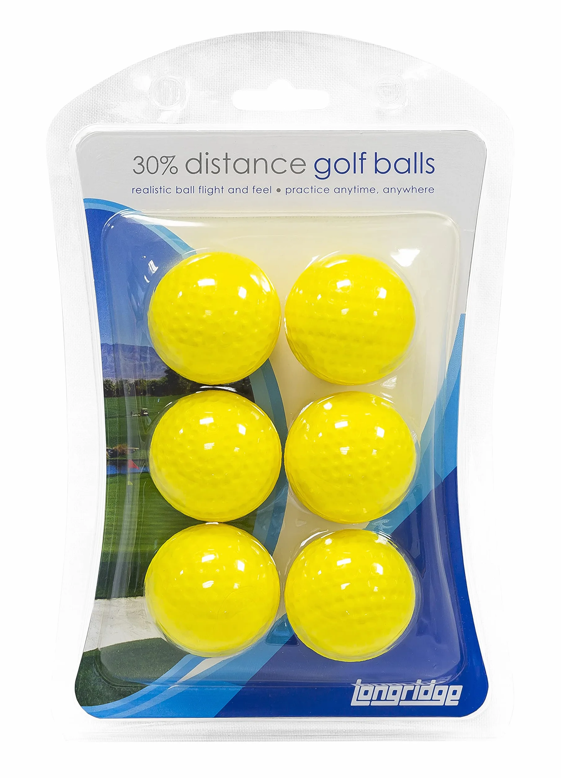 Longridge Distance Pallina da golf gialla confezione da 6