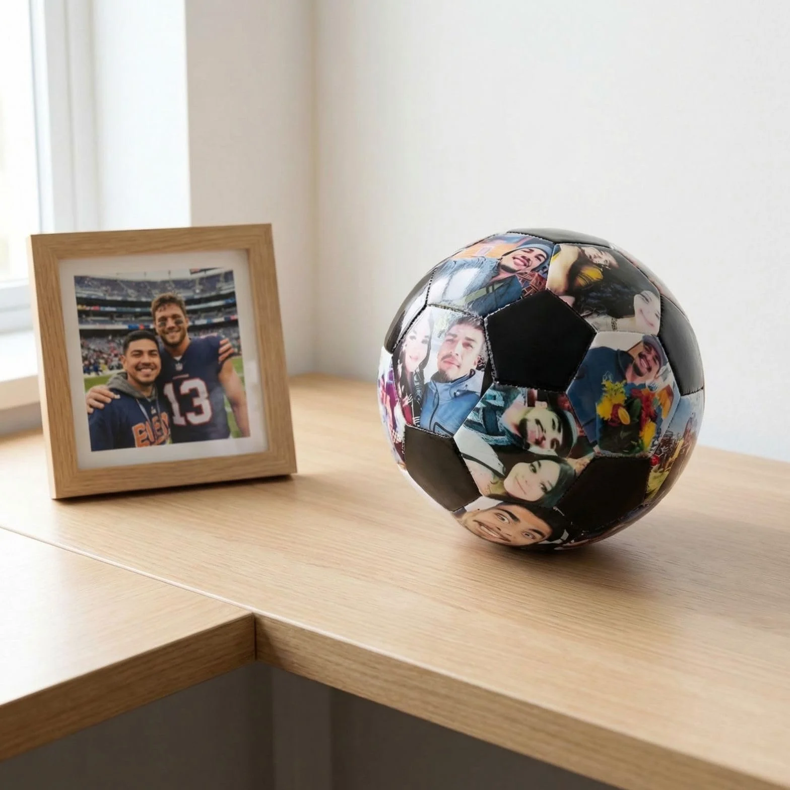 Pallone da Calcio Personalizzato con Foto e Testo PVC Resistente Misura Standard