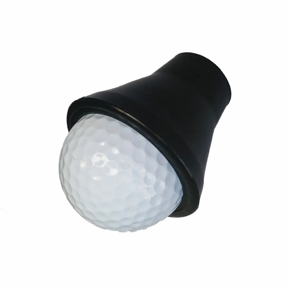 LEAGY Confezione da 2 ventose in gomma nera per palline da golf per manico putter