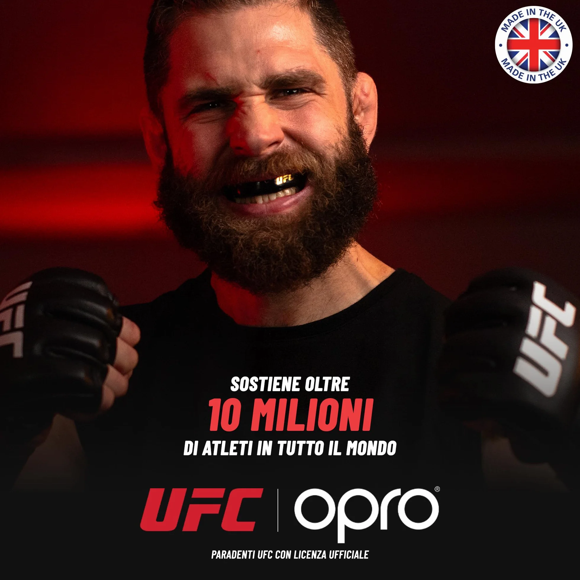 OPRO Paradenti Livello Argento Aderenza Essenziale Protezione Dentale per Boxe MMA Rugby Hockey Adulti Bambini