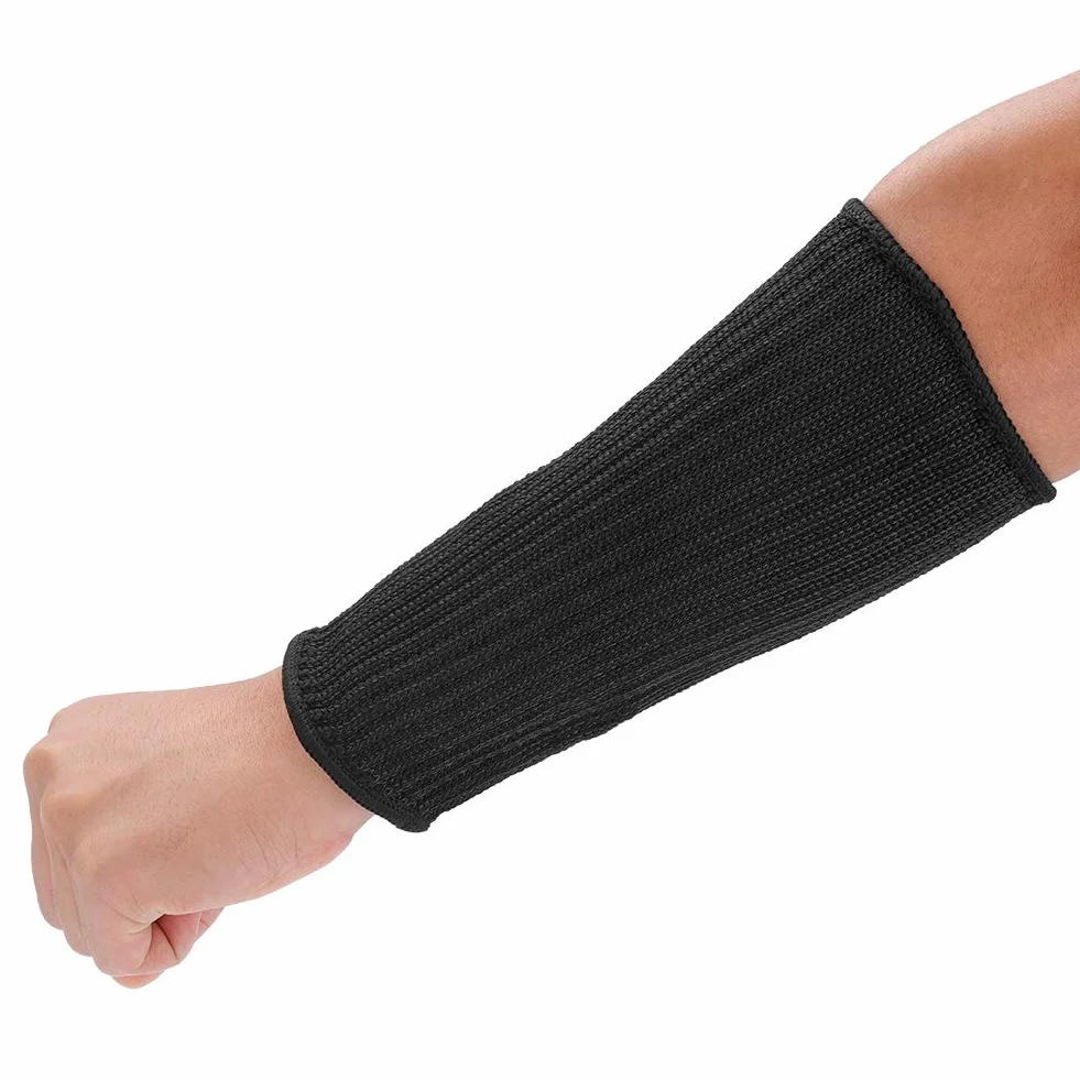 Protezioni per Avambraccio in Filo di Acciaio Inossidabile No. 10 22cm, Maniche Resistenti al Taglio 1 Paio
