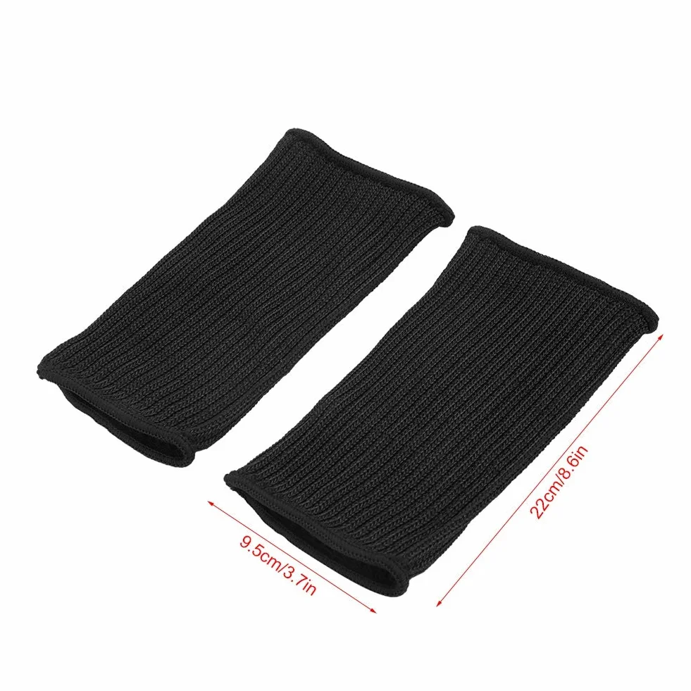 Protezioni per Avambraccio in Filo di Acciaio Inossidabile No. 10 22cm, Maniche Resistenti al Taglio 1 Paio