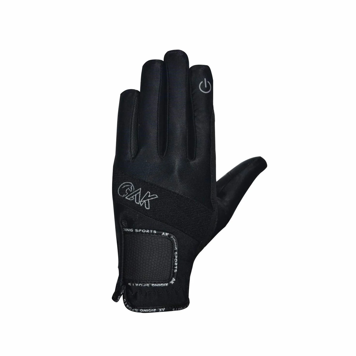 AK Embossed Champion Grip Horse Riding Gloves Touch Feature AKRS-8044 (3XS, Black)