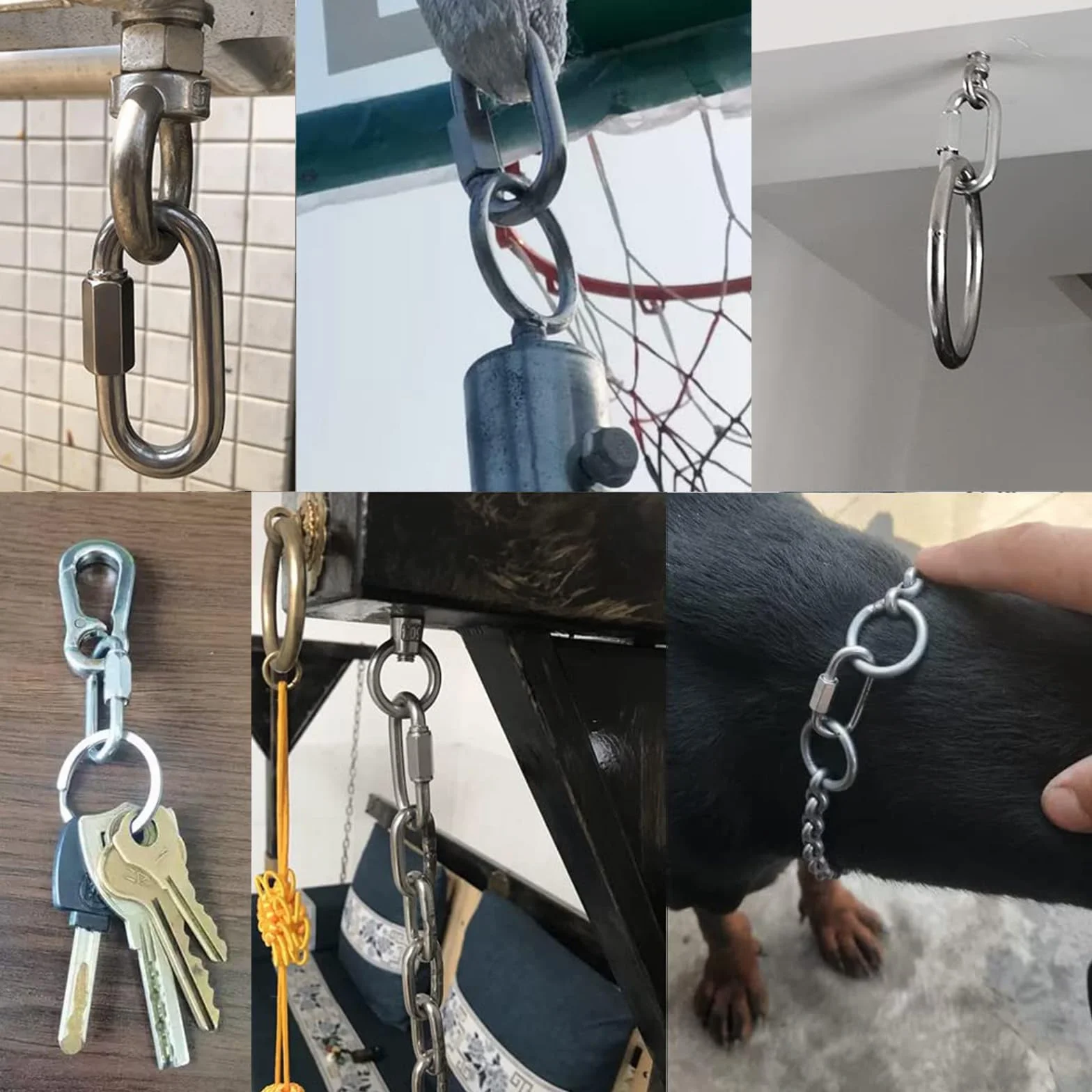 ORTAVA moschettoni a vite in acciaio inox A2 per esterni altalena campeggio