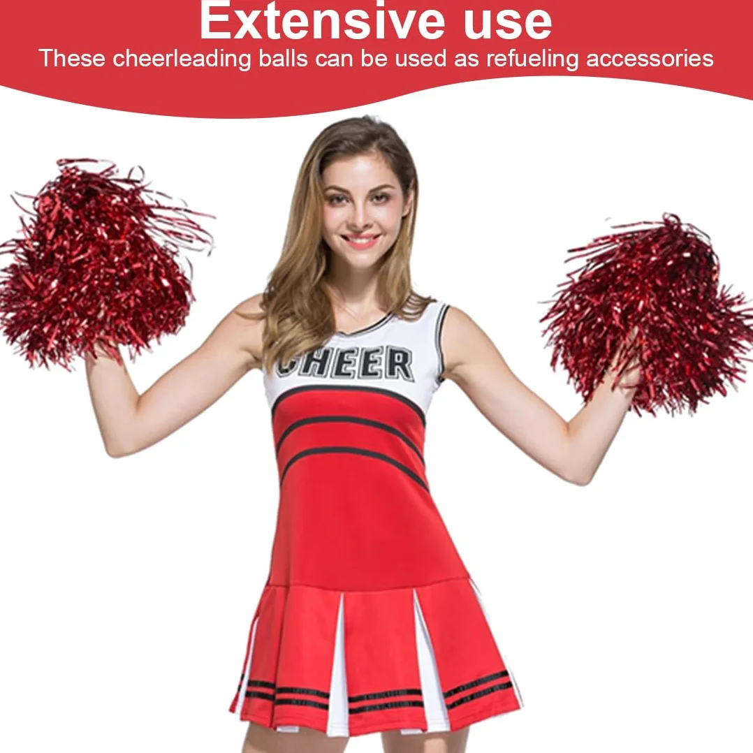 PON PON Cheerleader Pom Pom Accessorio Danza Sport 2 Pezzi