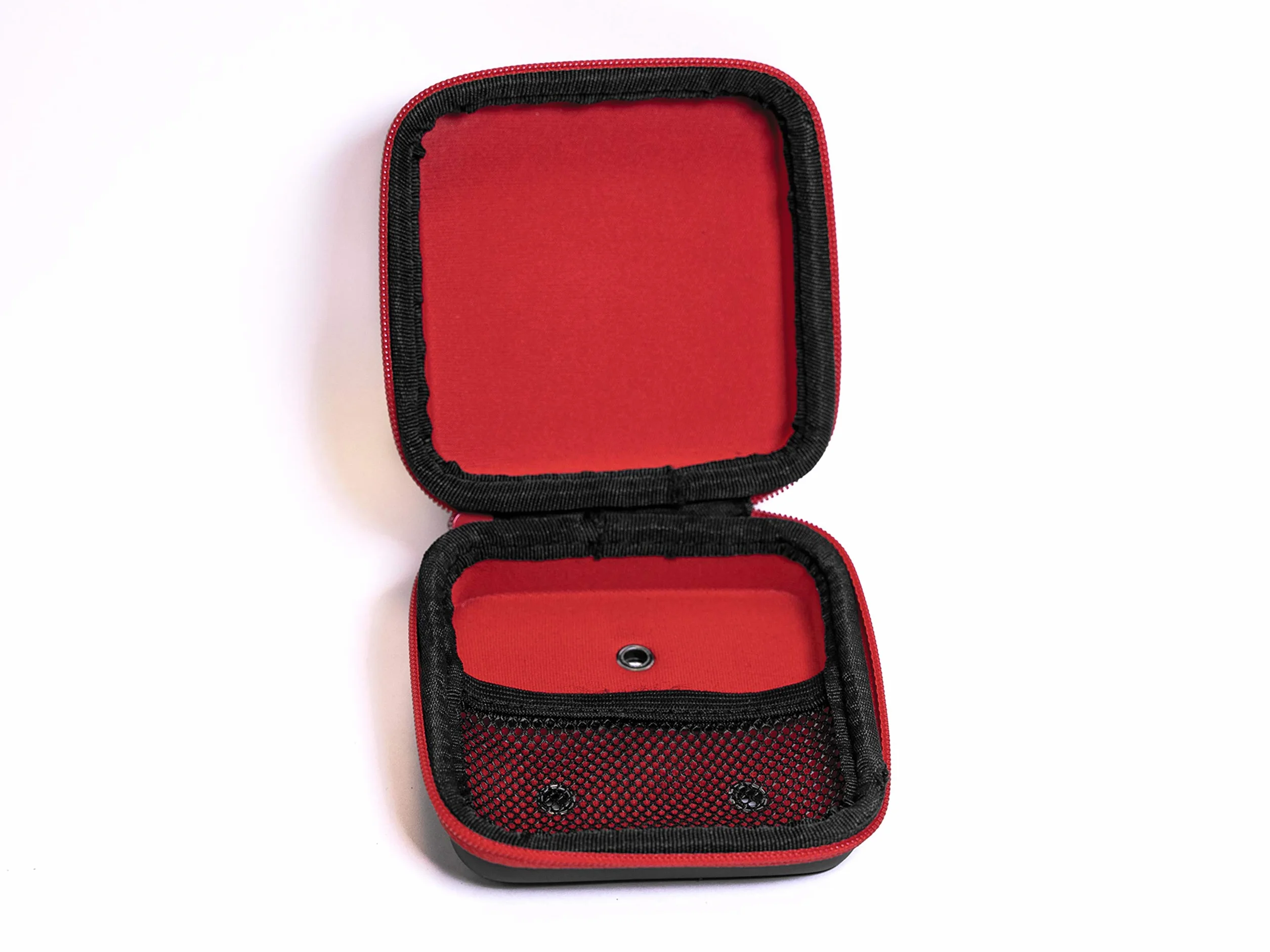 Airofit Pro Custodia rigida per allenamento respiratorio 4x4 pollici nero rosso