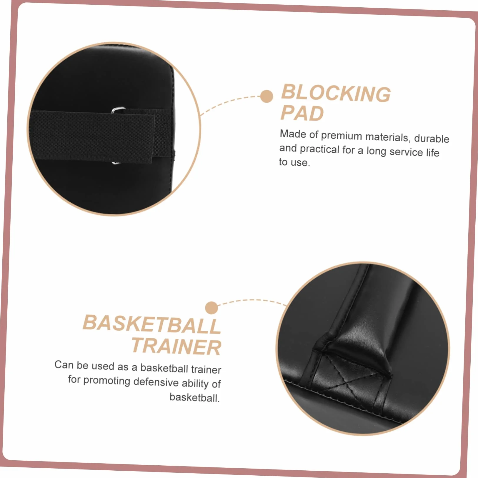 UPKOCH Tappetino di Blocco per Basket in PVC e Pelle Sintetica Imbottitura in Cotone, Attrezzo per Allenamento Agilità Stabilità, Nero