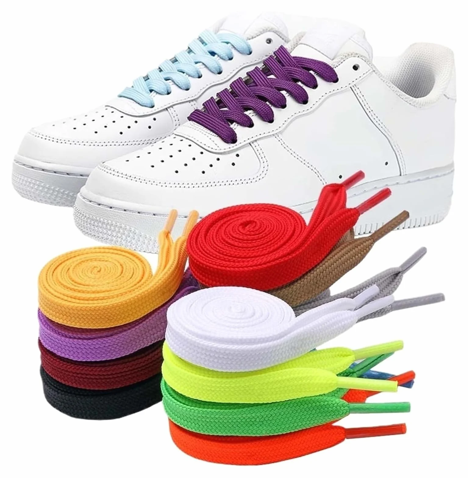 Sznurowadła płaskie szerokie 10 mm do butów sportowych sneakers runner multicolore 60-180 cm 2 sztuki