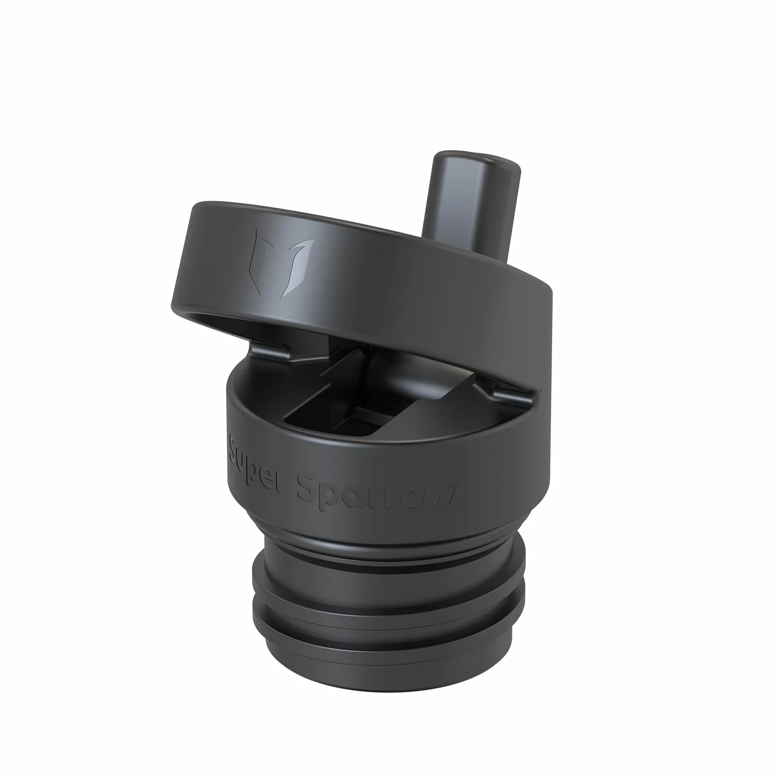 Super Sparrow Coperchio con Cannuccia Standard 350ml/500ml/750ml/1L Nero
