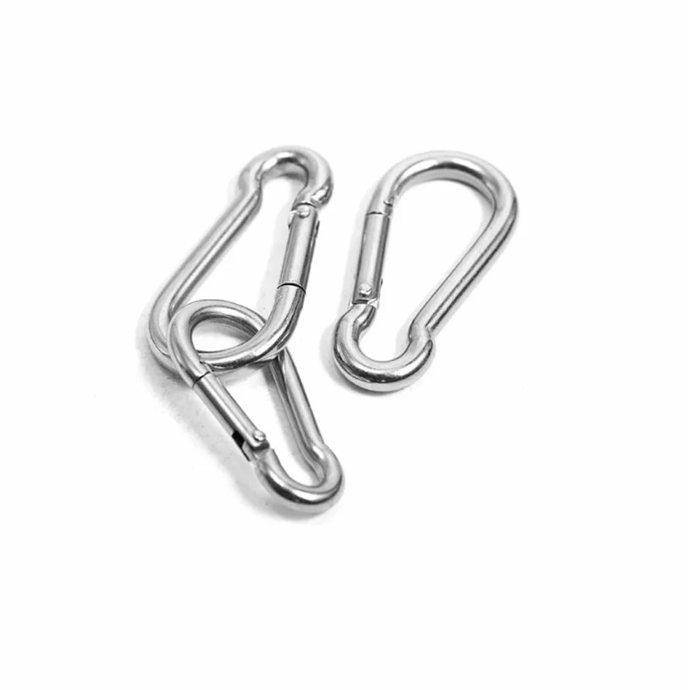 Moschettoni in Acciaio Inox 304 M5 50x5mm 20 Pezzi per Portachiavi Campeggio