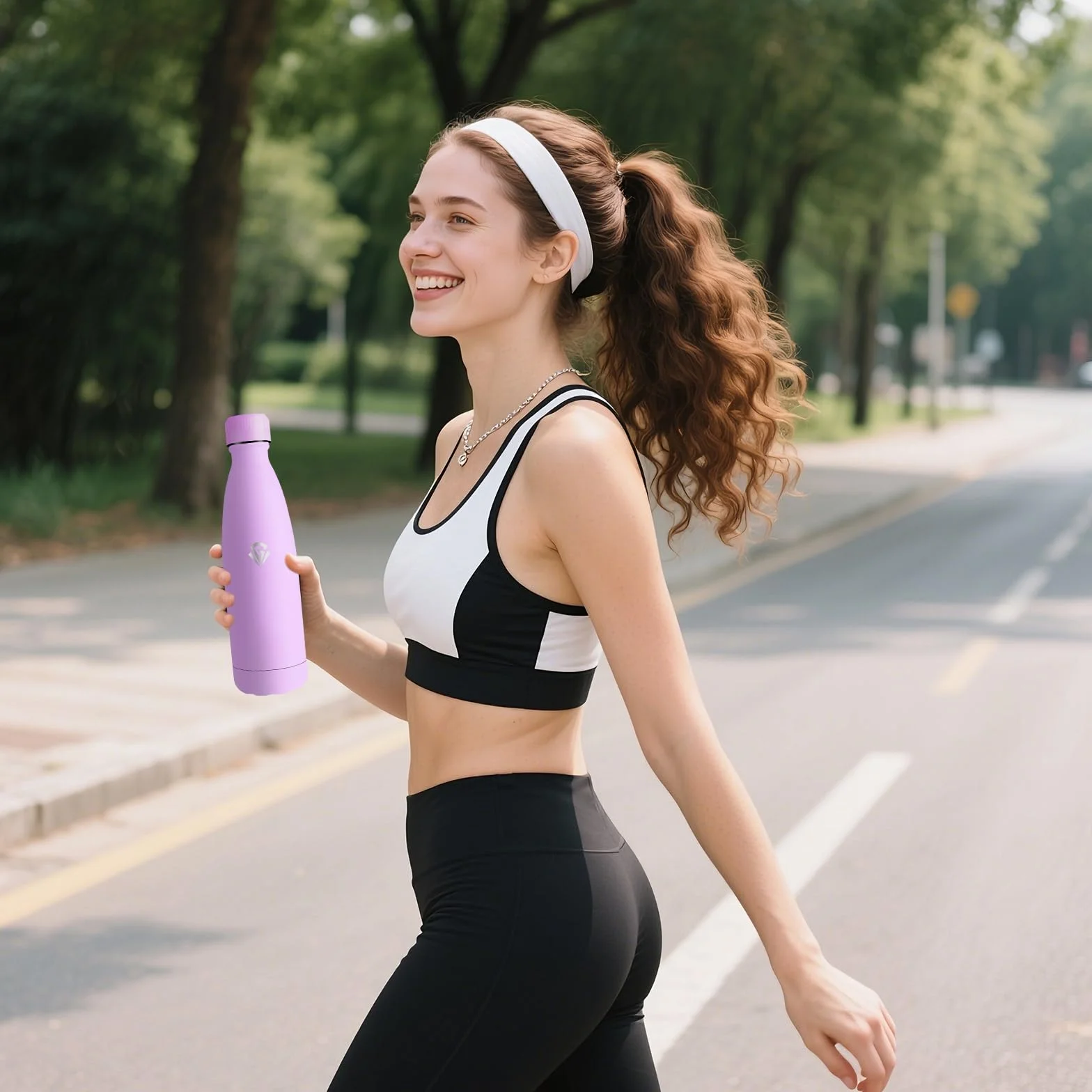 Borraccia Termica 500ml Isolato Sottovuoto Acciaio Inox Senza BPA Riutilizzabile per Campeggio Ciclismo