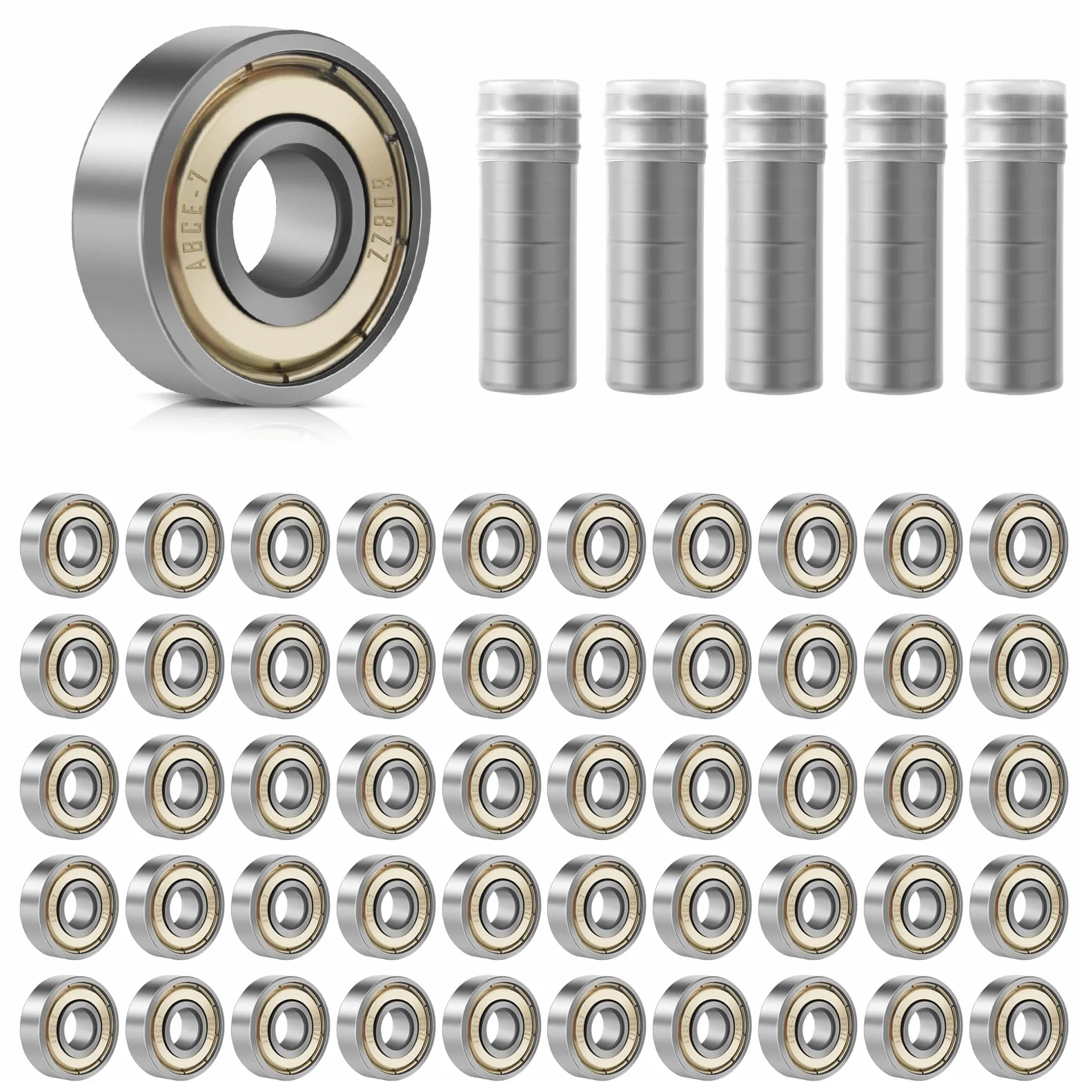 608ZZ 8x22x7 mm cuscinetti a sfera scanalati in miniatura acciaio al carbonio per skateboard biciclette