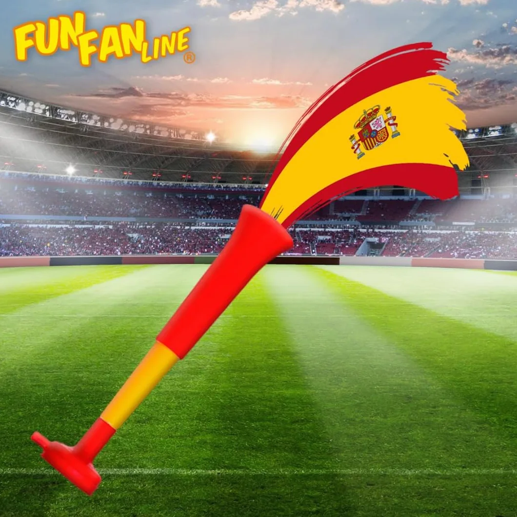 Vuvuzela Confezione da 3 Trombe in Plastica per Calcio e Celebrazioni Sportive