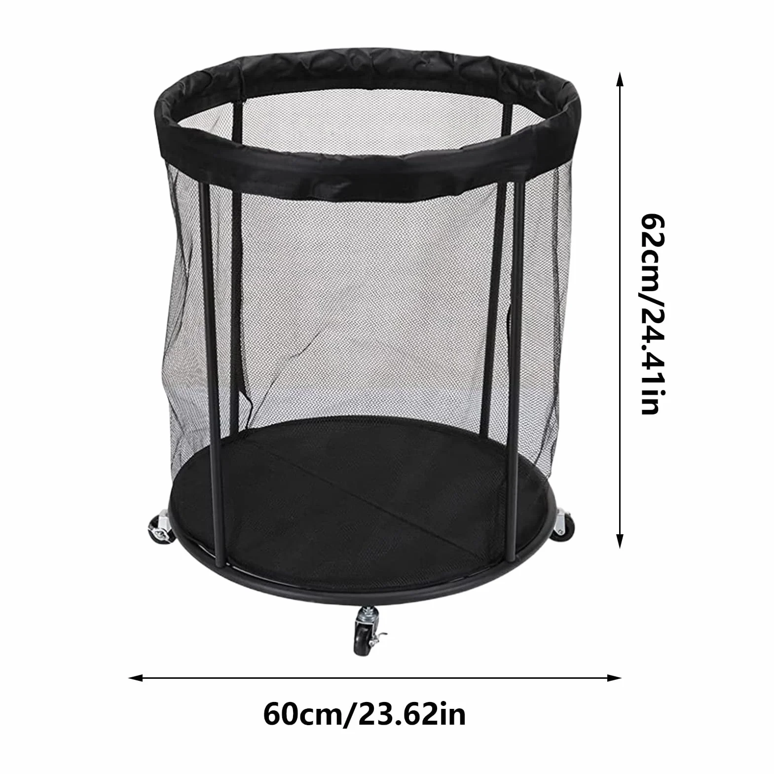 Generico Contenitore di Stoccaggio Portatile Grande Capacità con Rete per Esterno, Garage, Piscina
