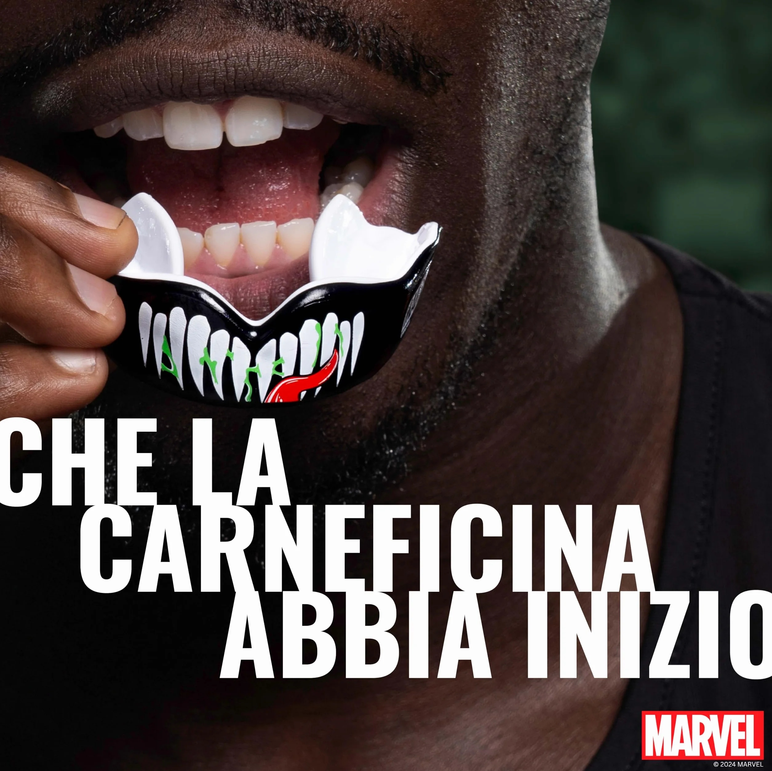 Marvel Venom Paradenti Sportivo Contatto Completo per Rugby MMA Hockey Judo Boxe