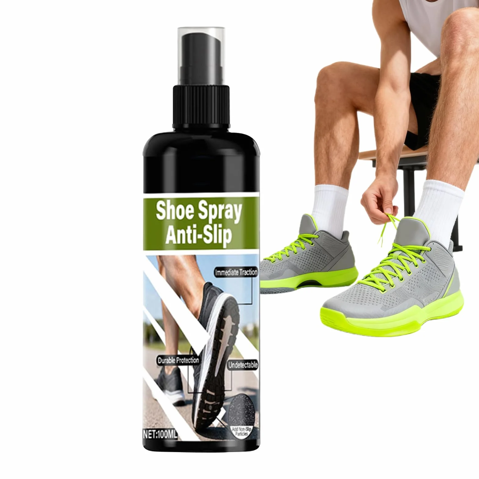 Spray Grip per Scarpe da Pallacanestro 100ml Attrezzatura Allenamento Non Appiccicoso